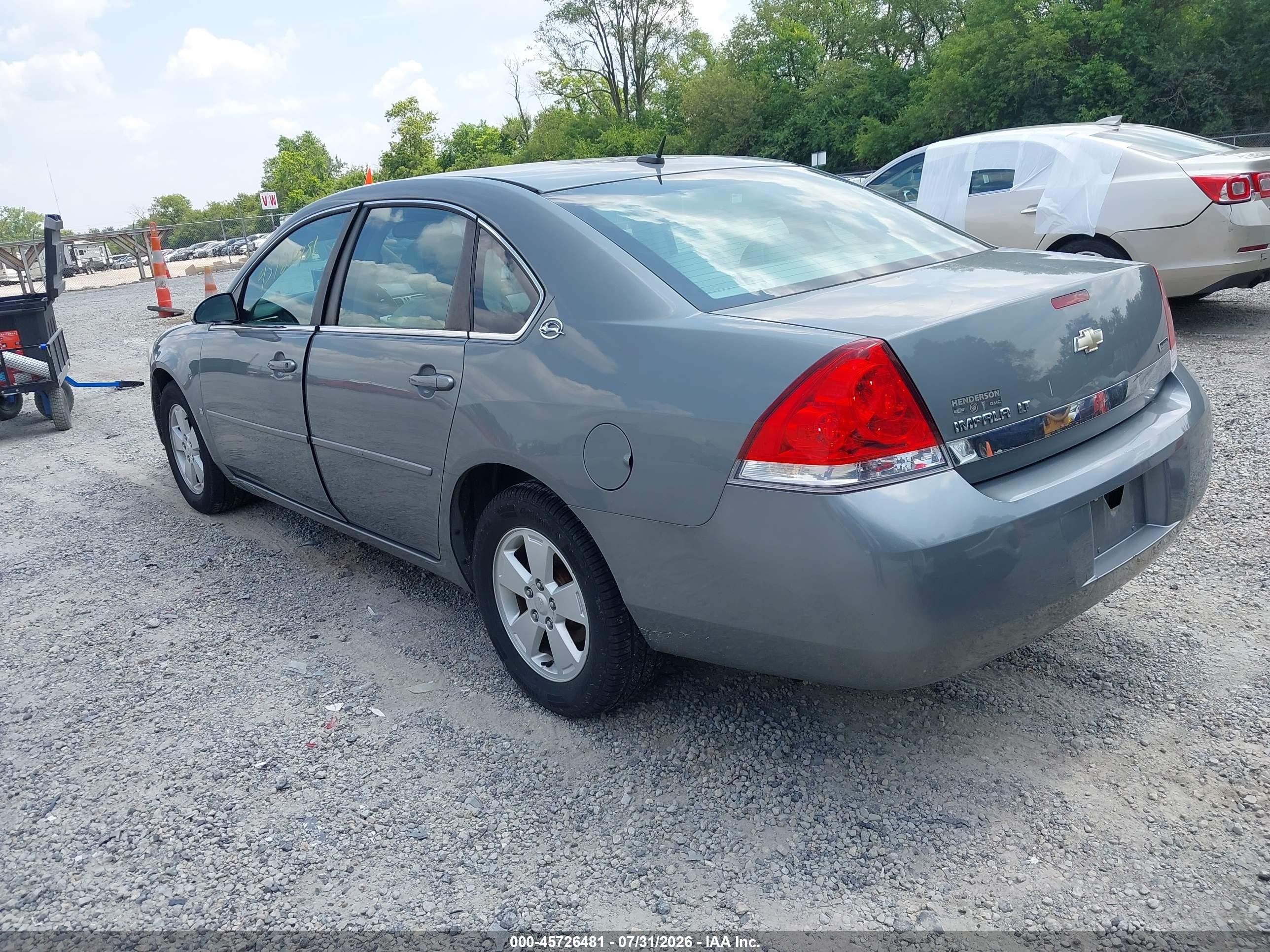 2008 Chevrolet Impala Lt Gray vin: 2G1WT58K581314014