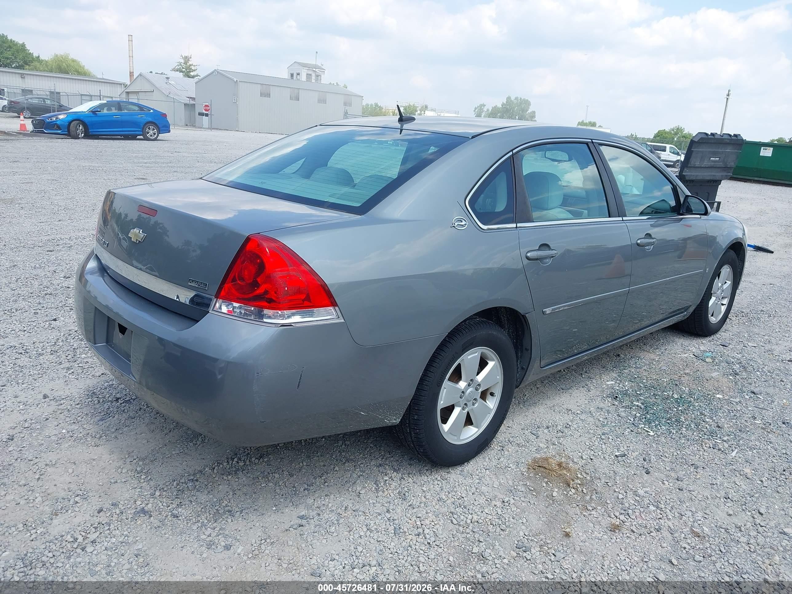 2008 Chevrolet Impala Lt Gray vin: 2G1WT58K581314014
