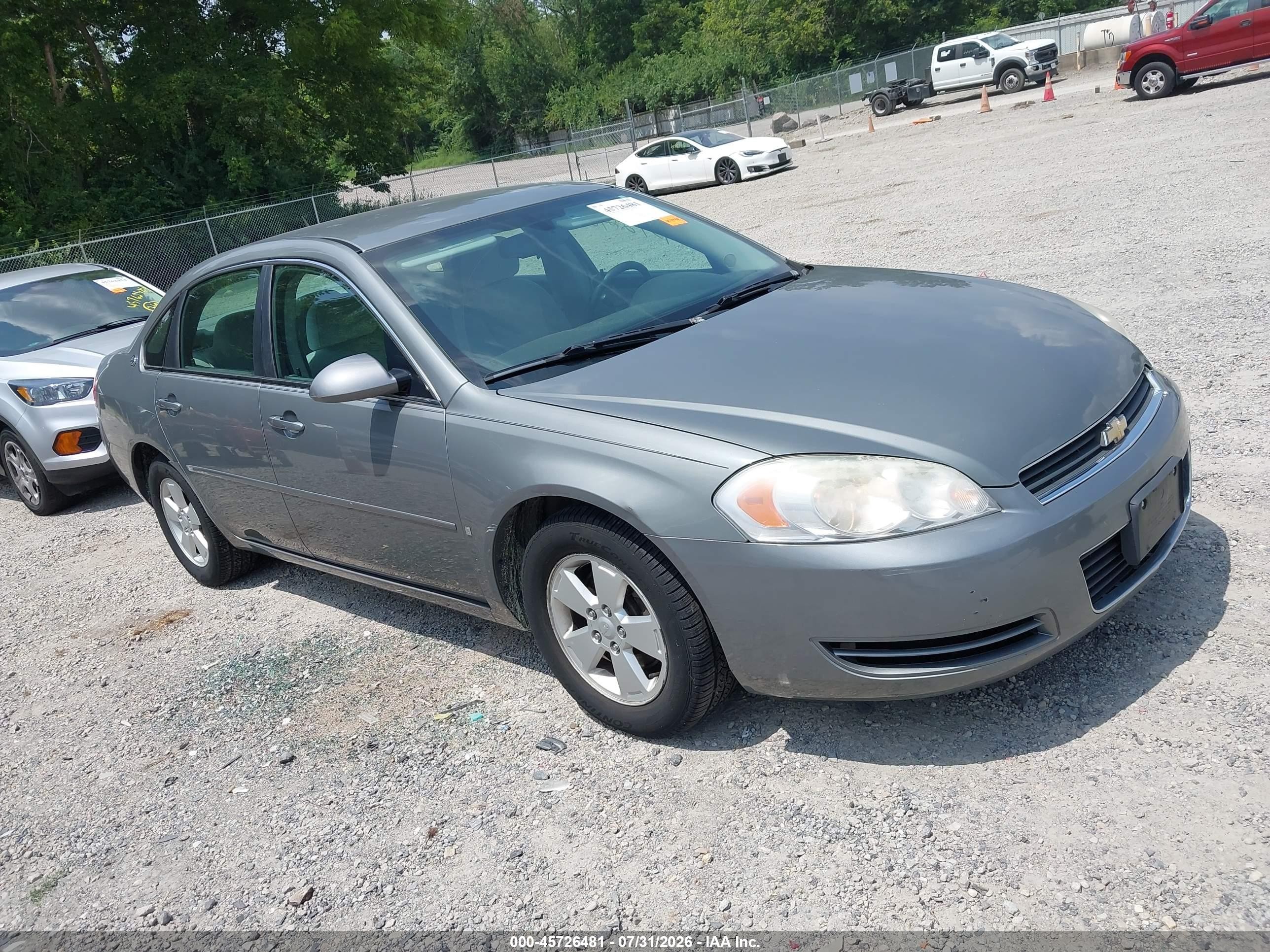 2008 Chevrolet Impala Lt Gray vin: 2G1WT58K581314014