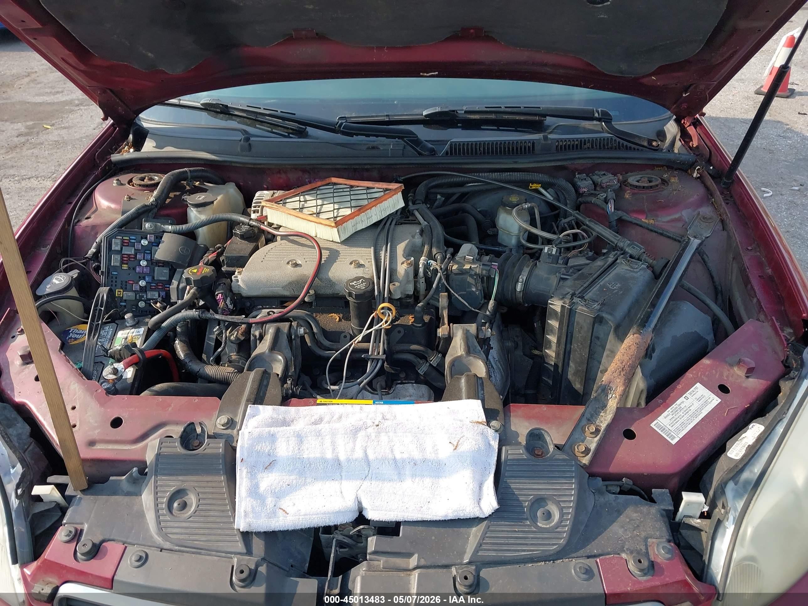 2008 Chevrolet Impala Lt Burgundy vin: 2G1WT58K581317186