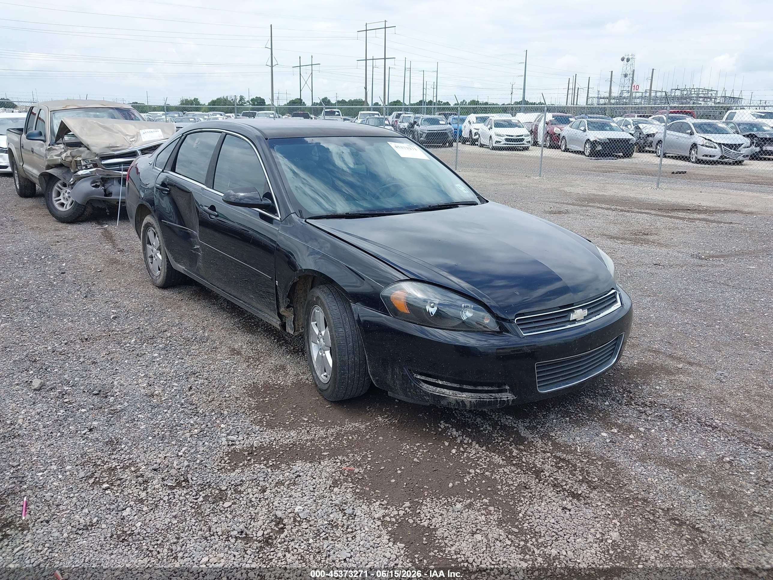 2008 Chevrolet Impala Lt Черный vin: 2G1WT58K589171566
