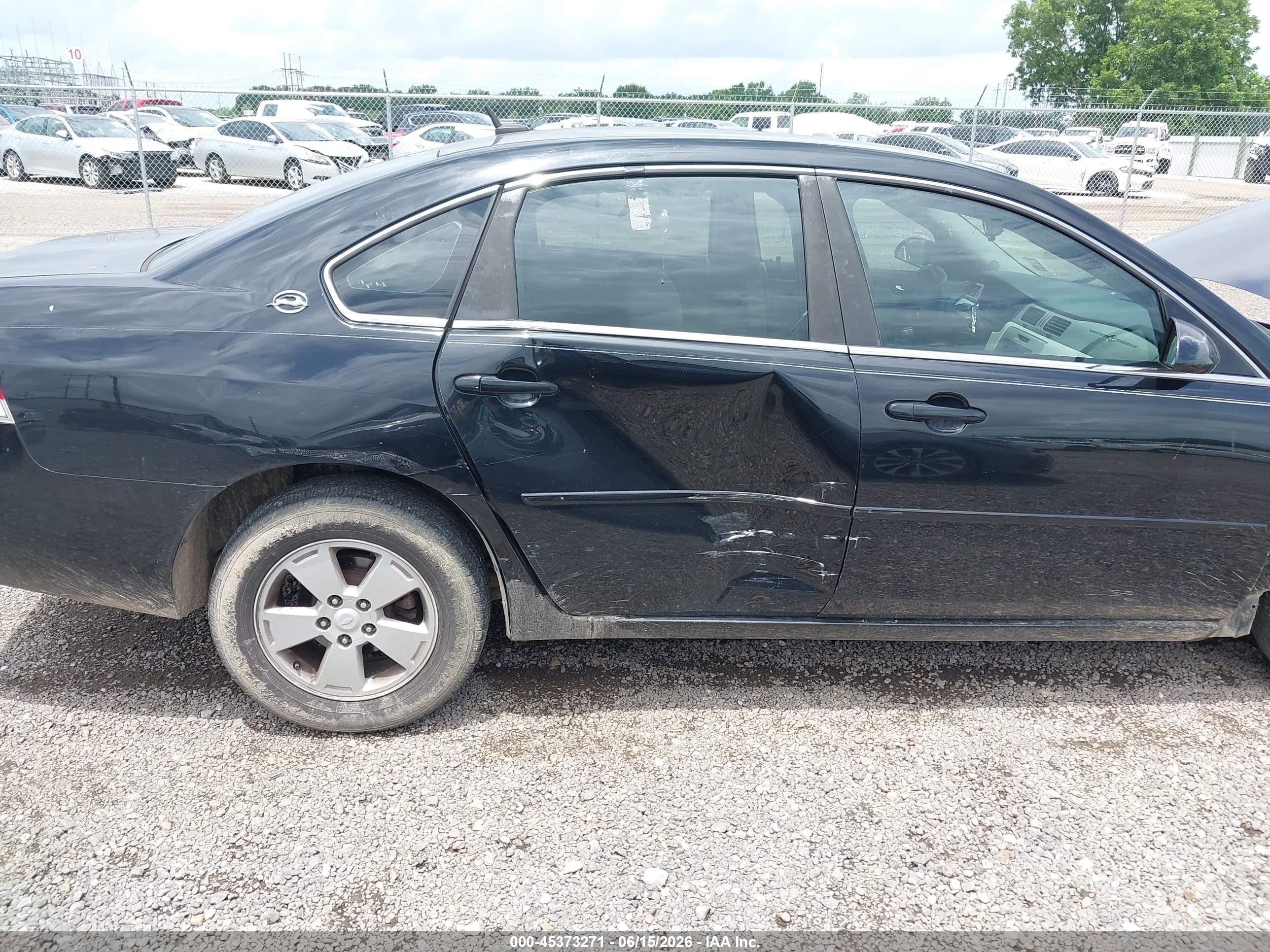 2008 Chevrolet Impala Lt Черный vin: 2G1WT58K589171566