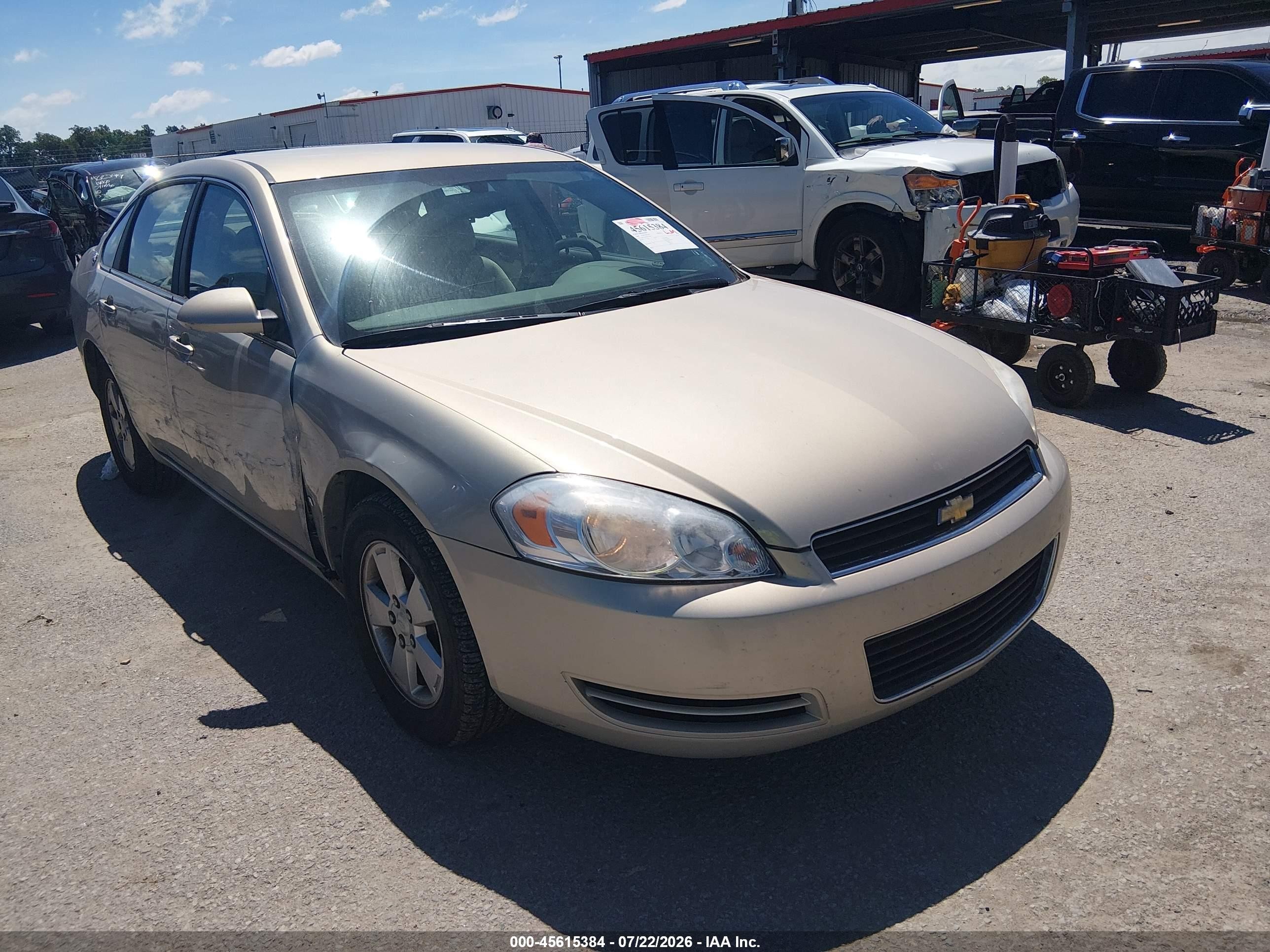 2008 Chevrolet Impala Lt Champagne vin: 2G1WT58K589274650