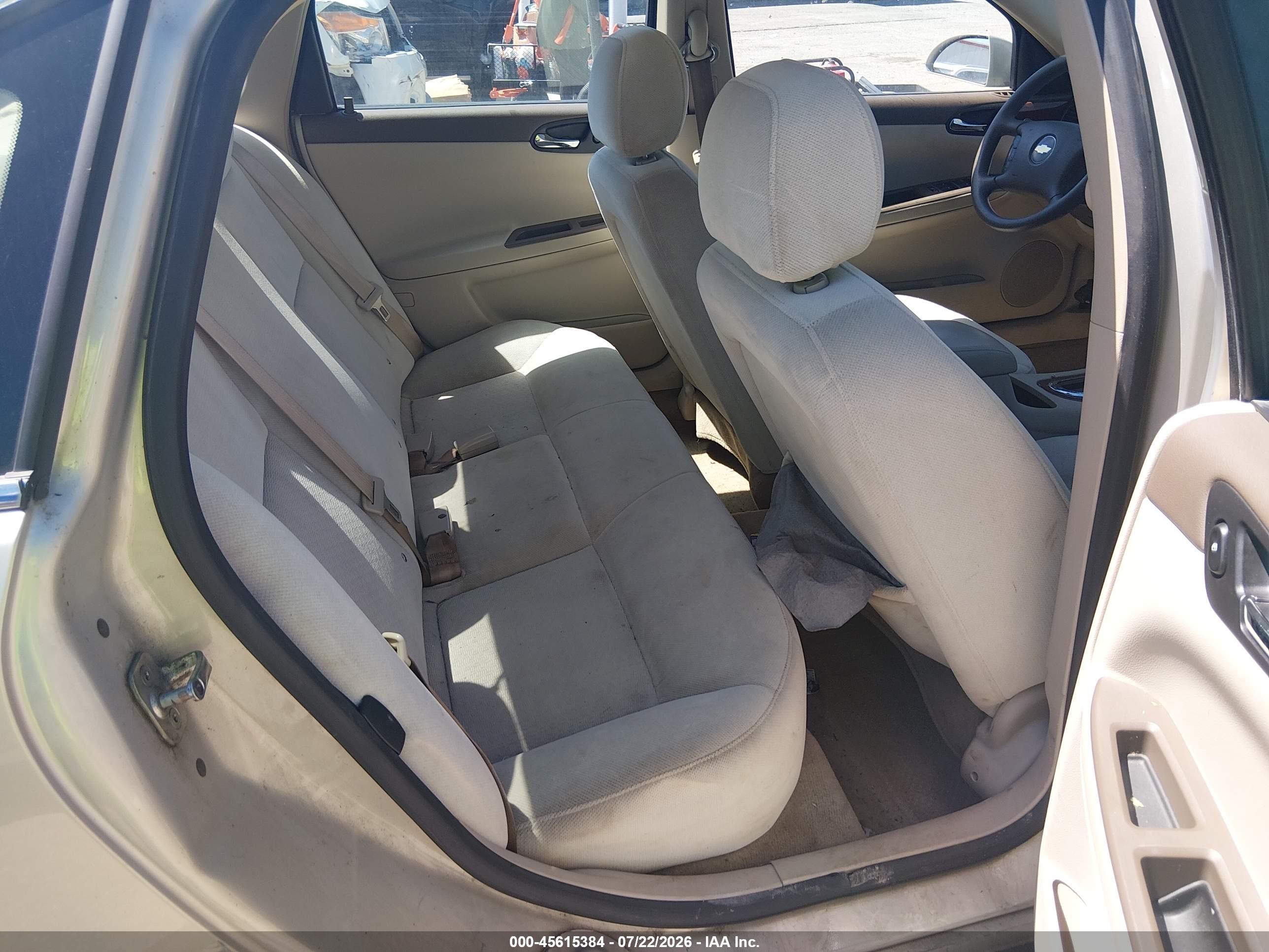 2008 Chevrolet Impala Lt Champagne vin: 2G1WT58K589274650