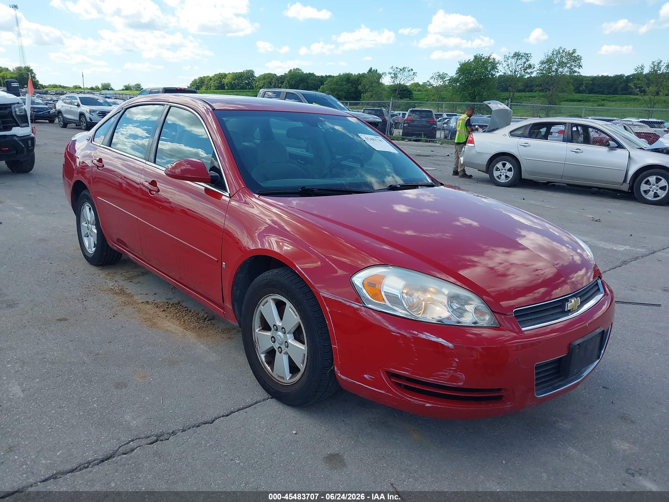 2007 Chevrolet Impala 3.5l Lt Red vin: 2G1WT58K679313969
