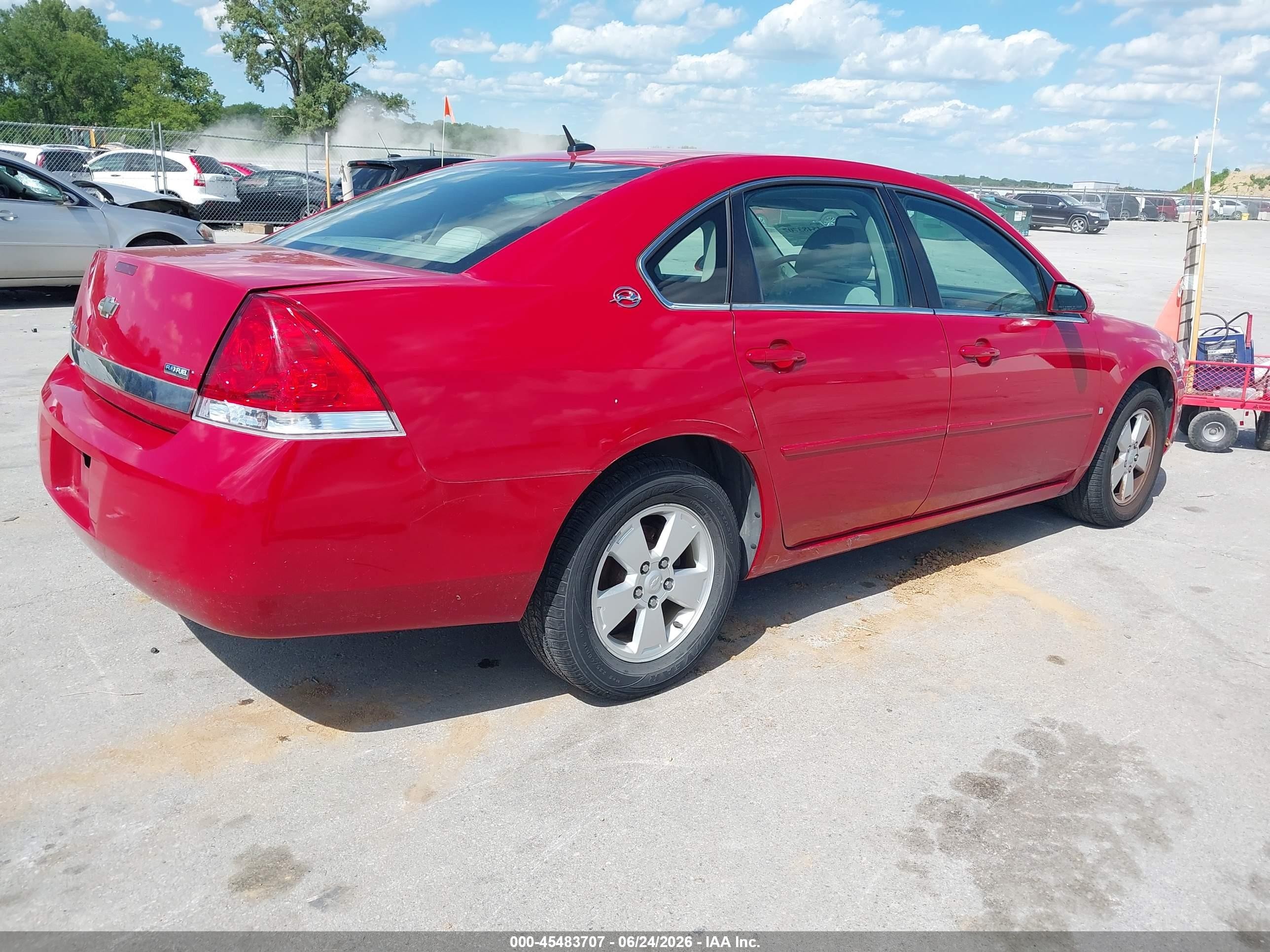 2007 Chevrolet Impala 3.5l Lt Red vin: 2G1WT58K679313969