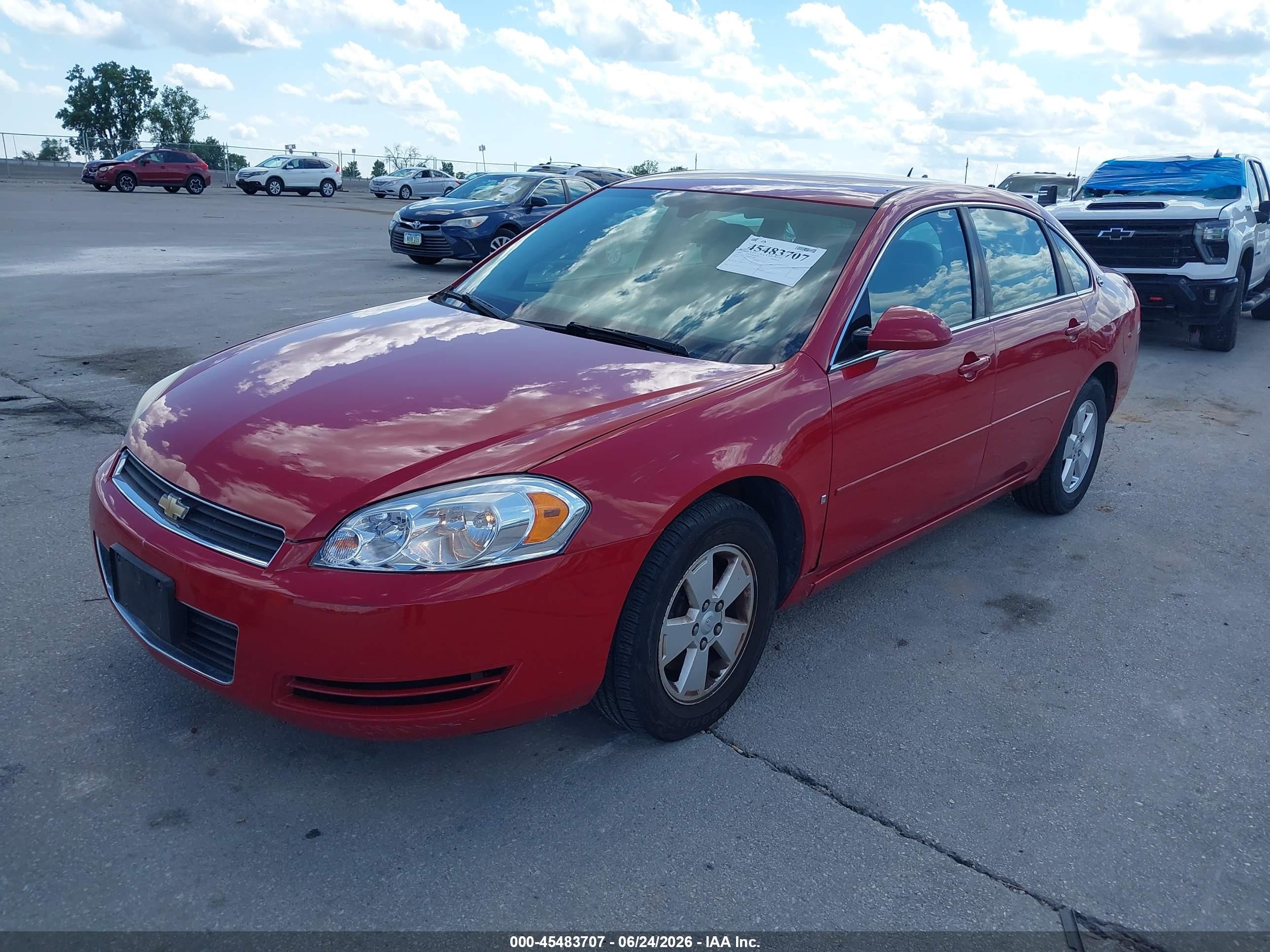 2007 Chevrolet Impala 3.5l Lt Red vin: 2G1WT58K679313969