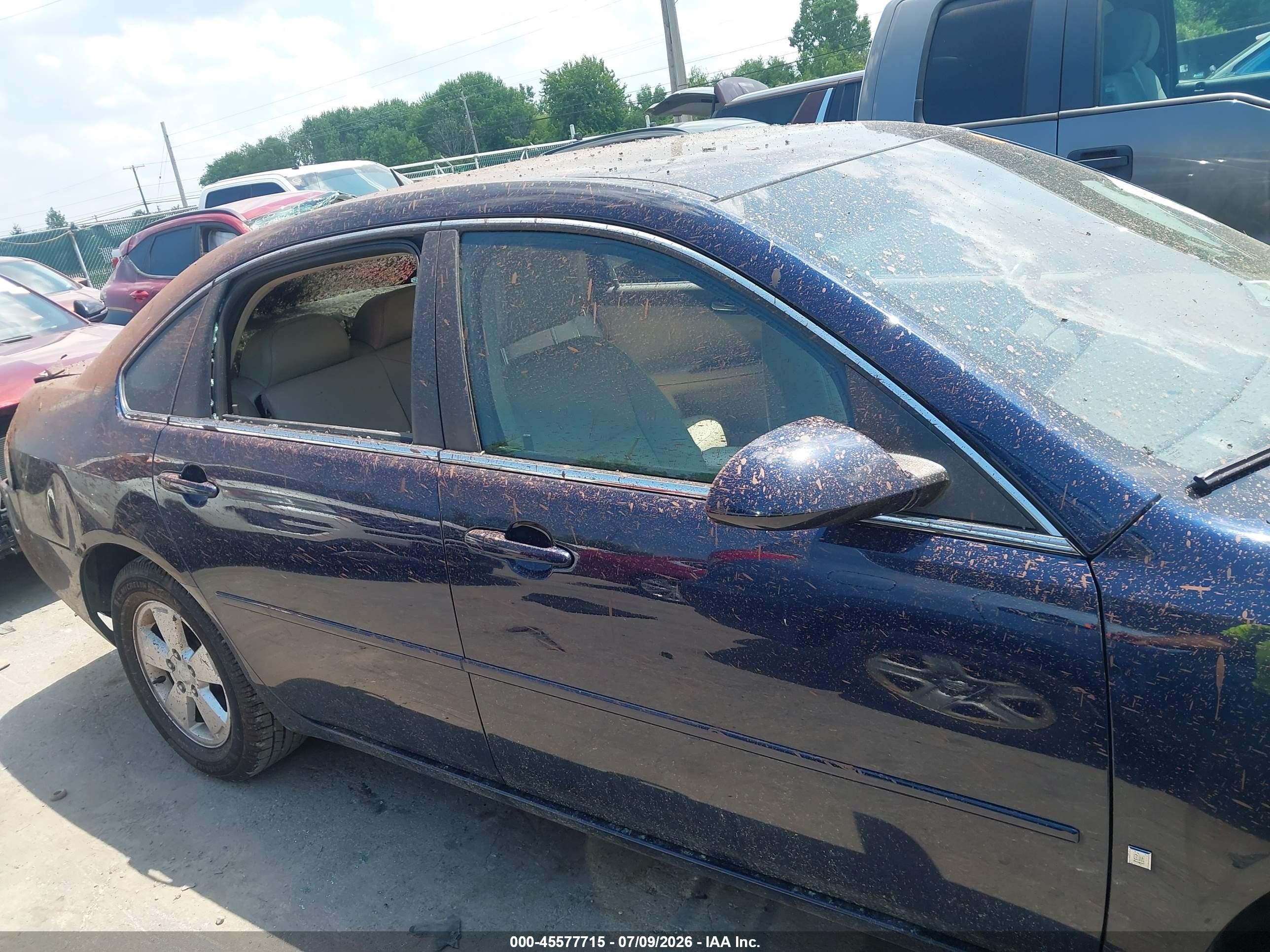 2008 Chevrolet Impala Lt Blue vin: 2G1WT58K681327810