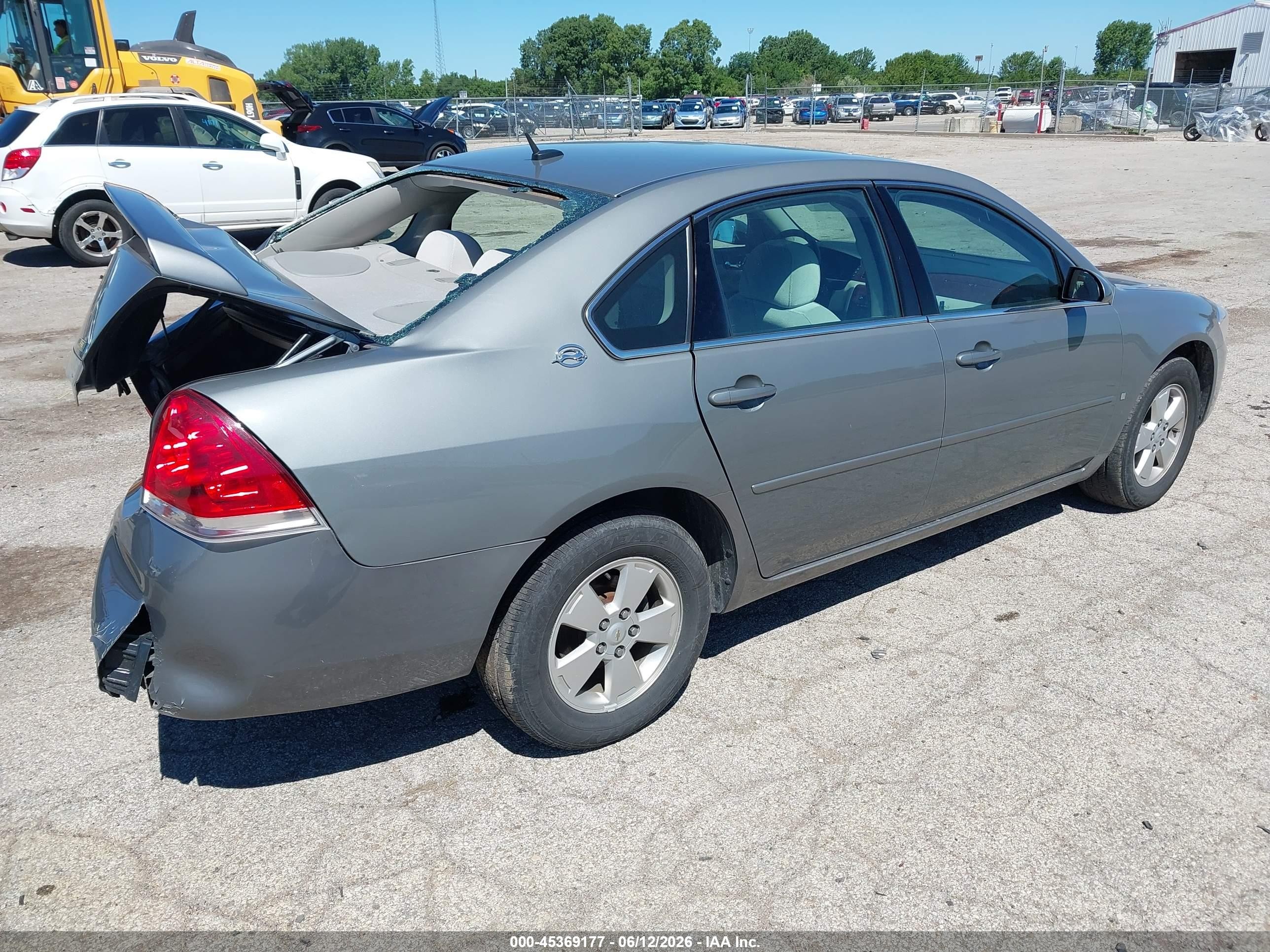 2008 Chevrolet Impala Lt Gray vin: 2G1WT58K689113675