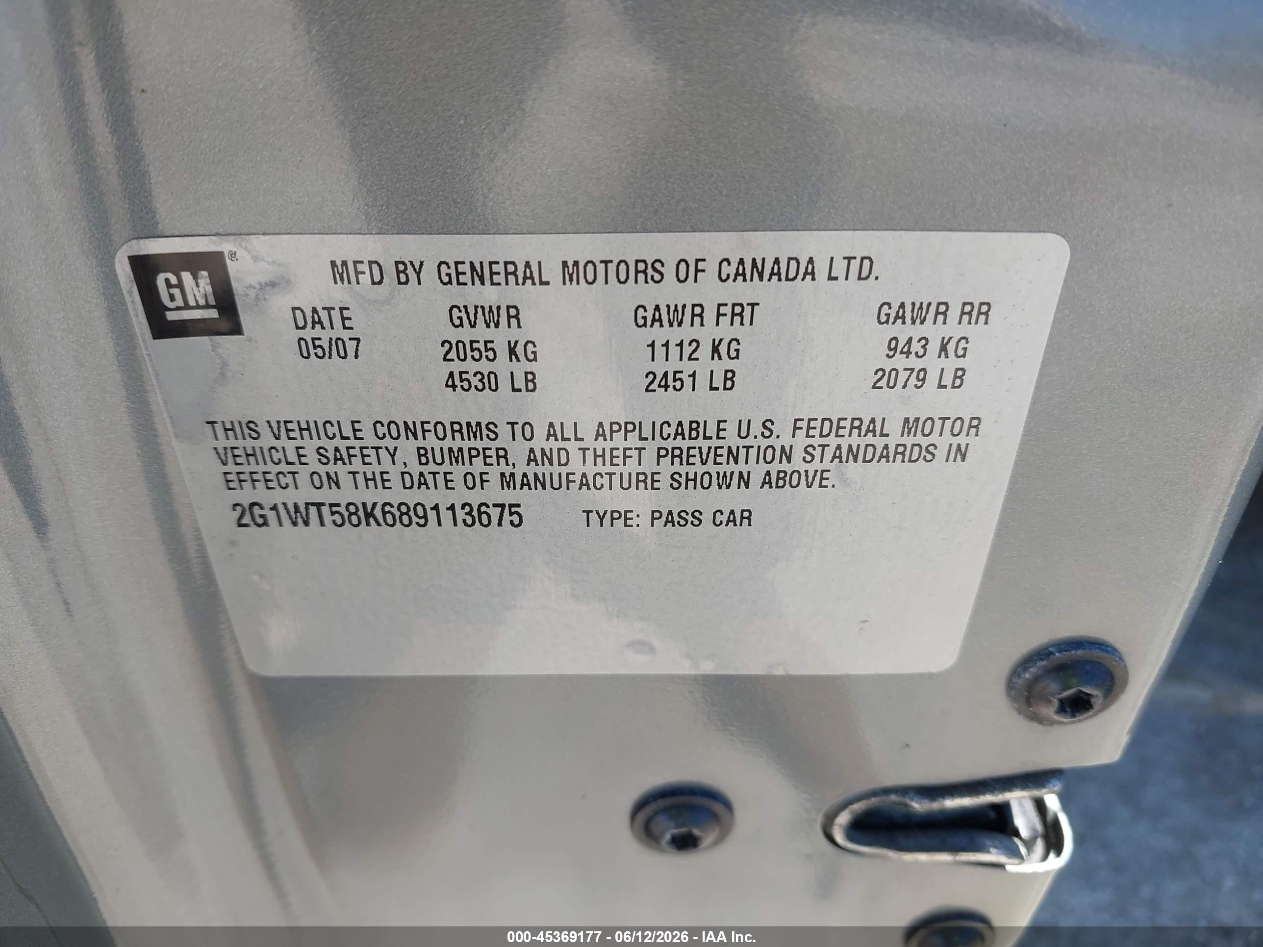 2008 Chevrolet Impala Lt Gray vin: 2G1WT58K689113675