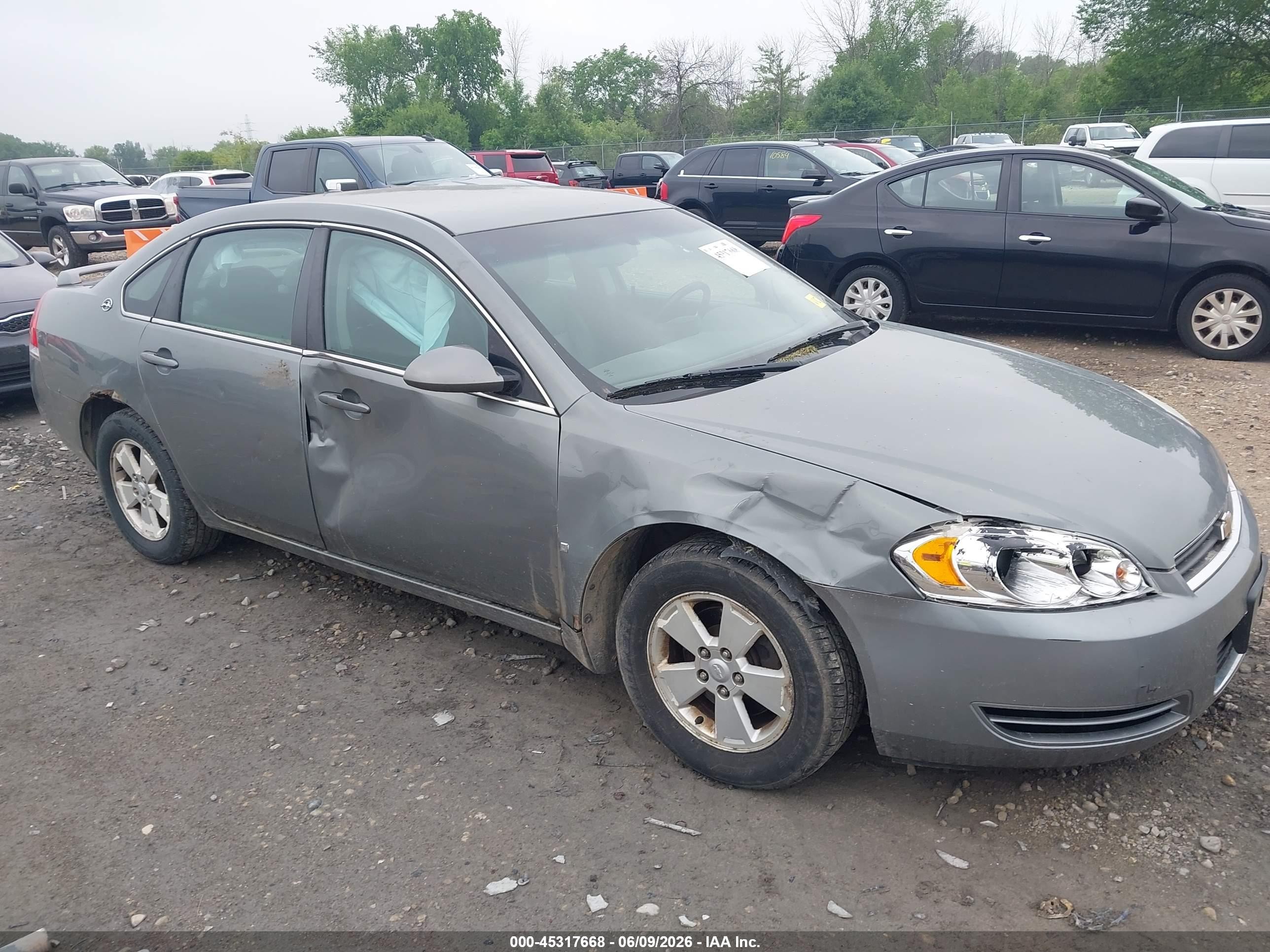 2008 Chevrolet Impala Lt Gray vin: 2G1WT58K689145882