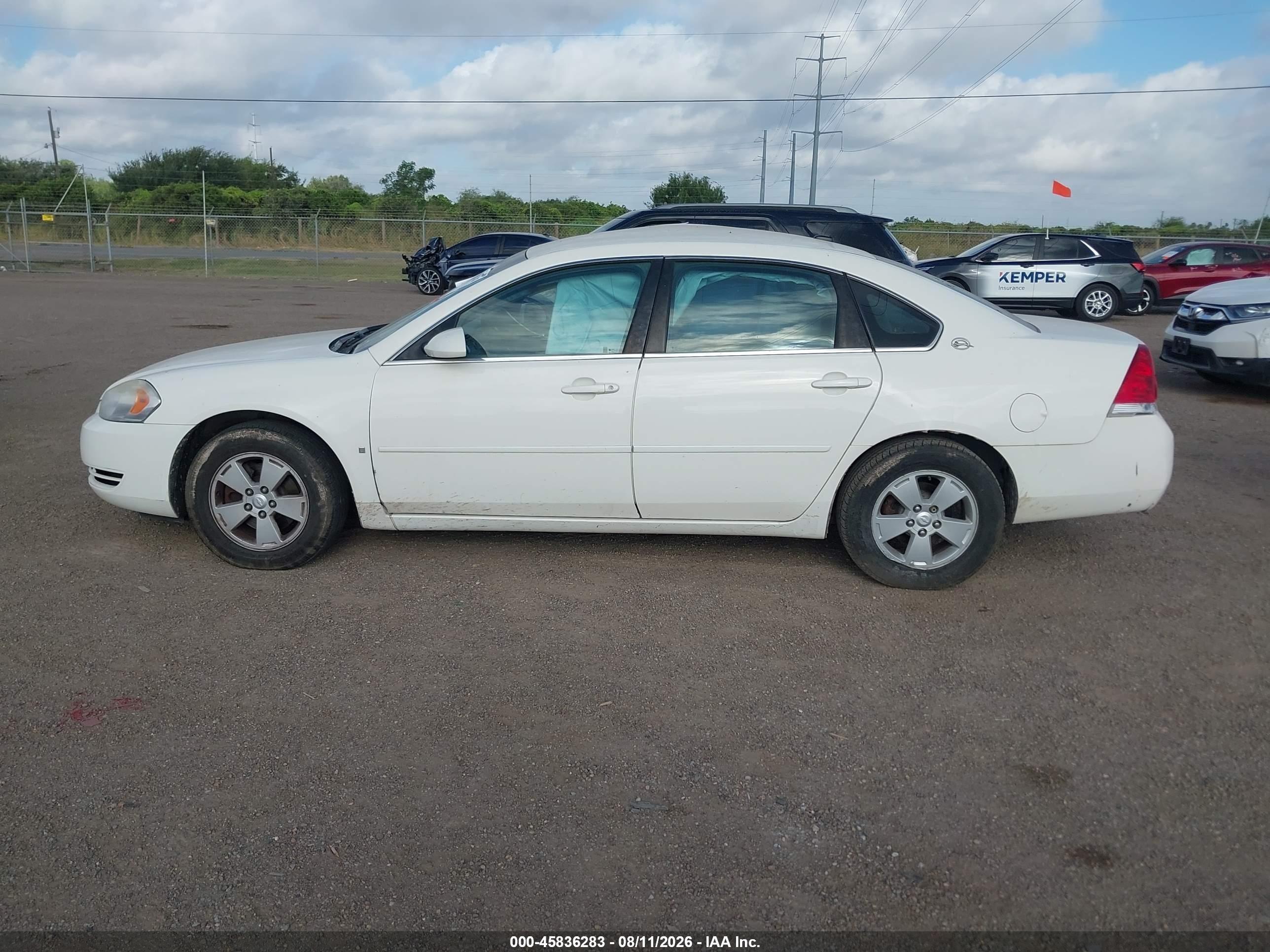 2008 Chevrolet Impala Lt White vin: 2G1WT58K689237669