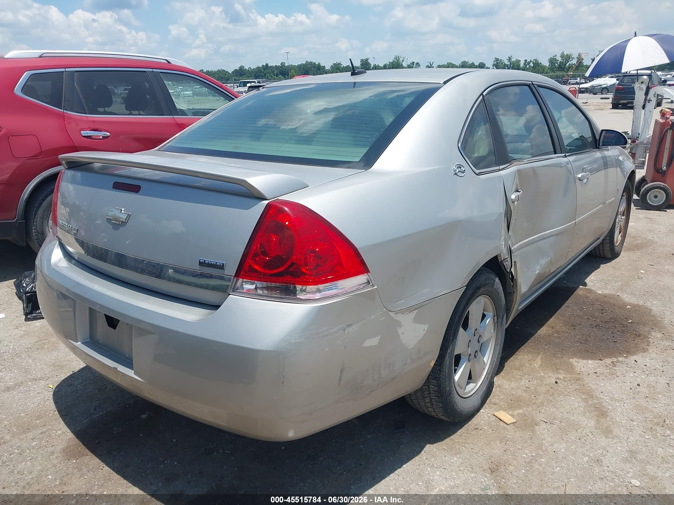 2008 Chevrolet Impala Lt Серебряный vin: 2G1WT58K689268159
