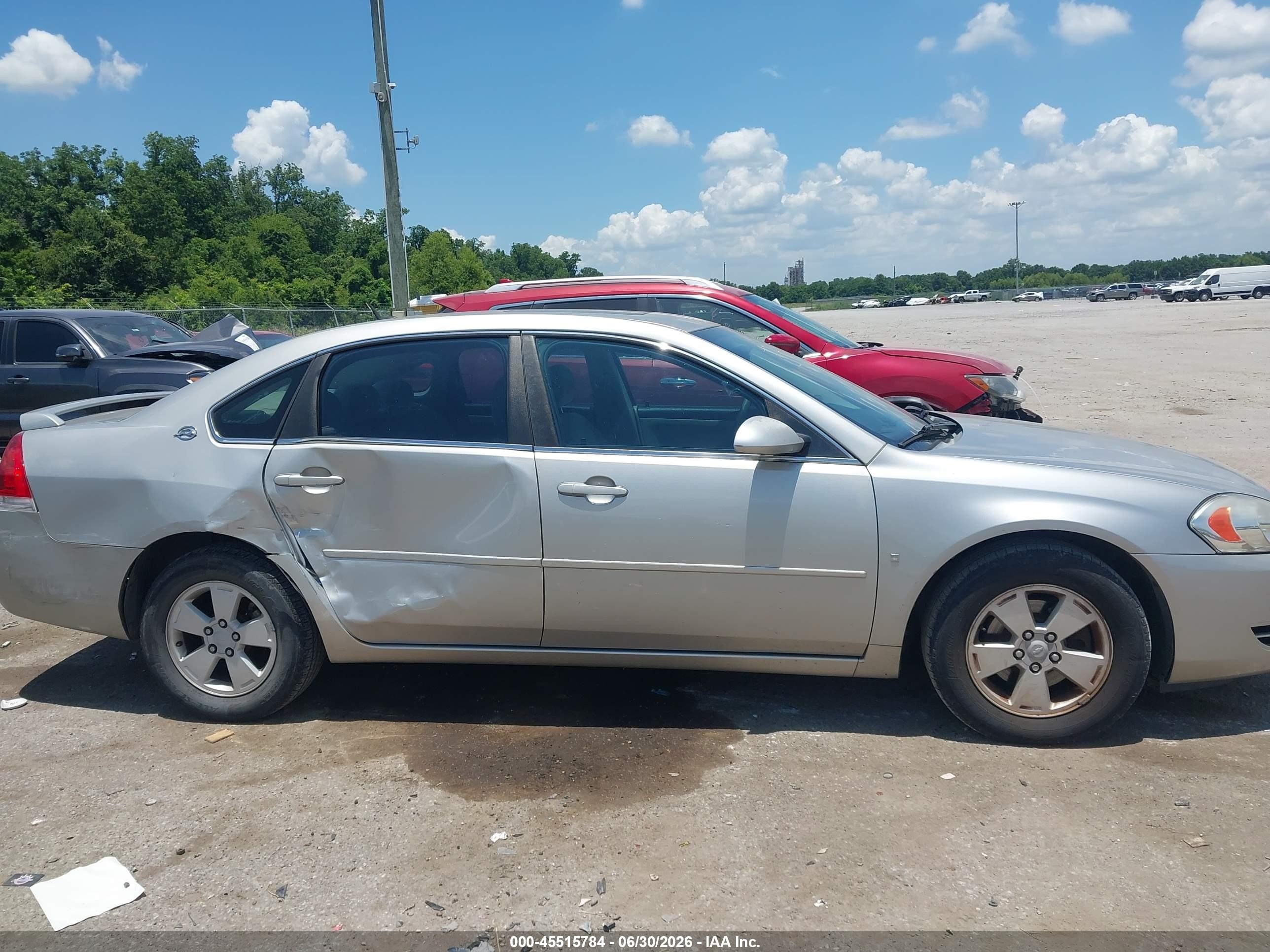 2008 Chevrolet Impala Lt Серебряный vin: 2G1WT58K689268159