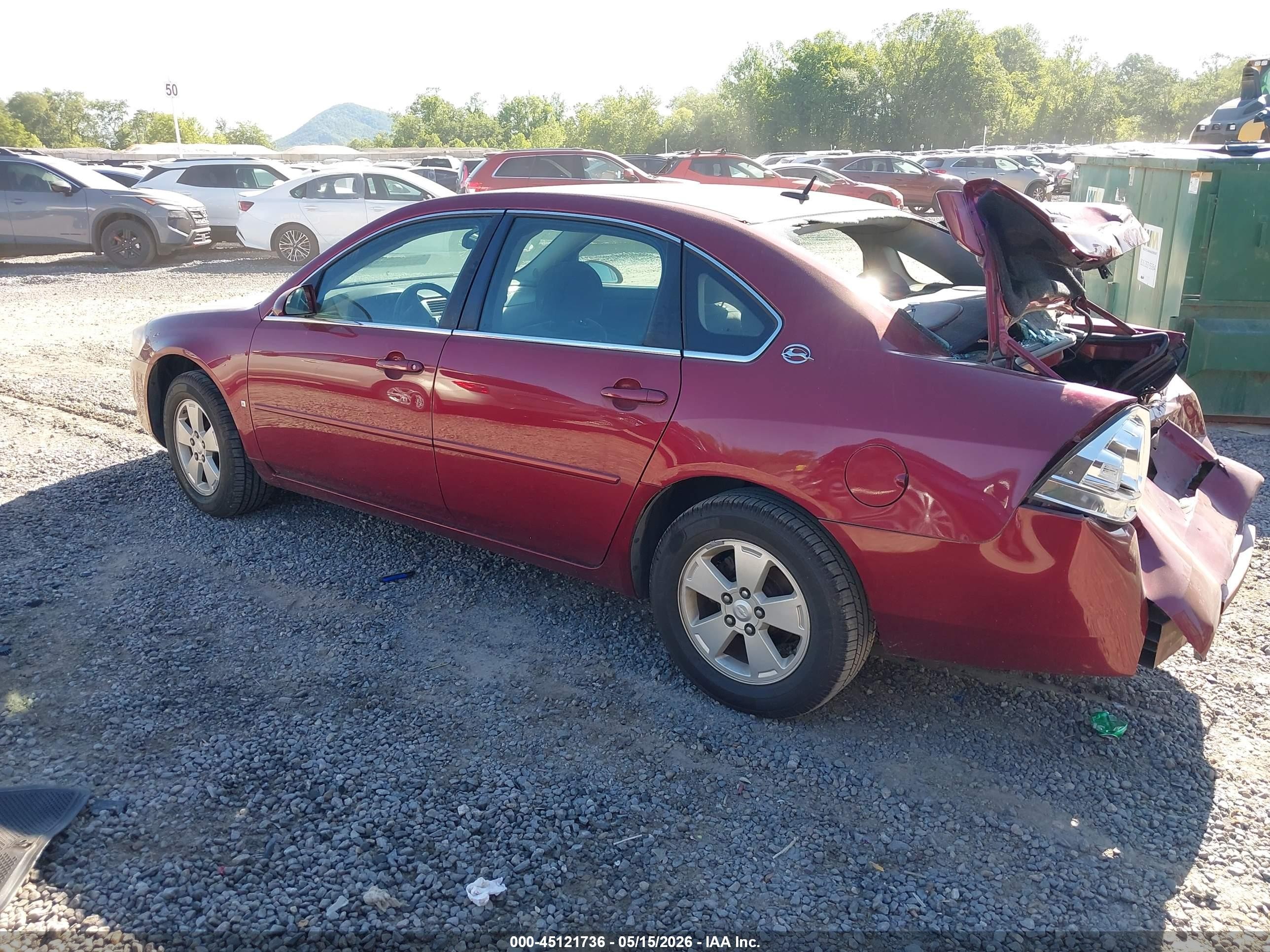2007 Chevrolet Impala Lt Red vin: 2G1WT58K779257797