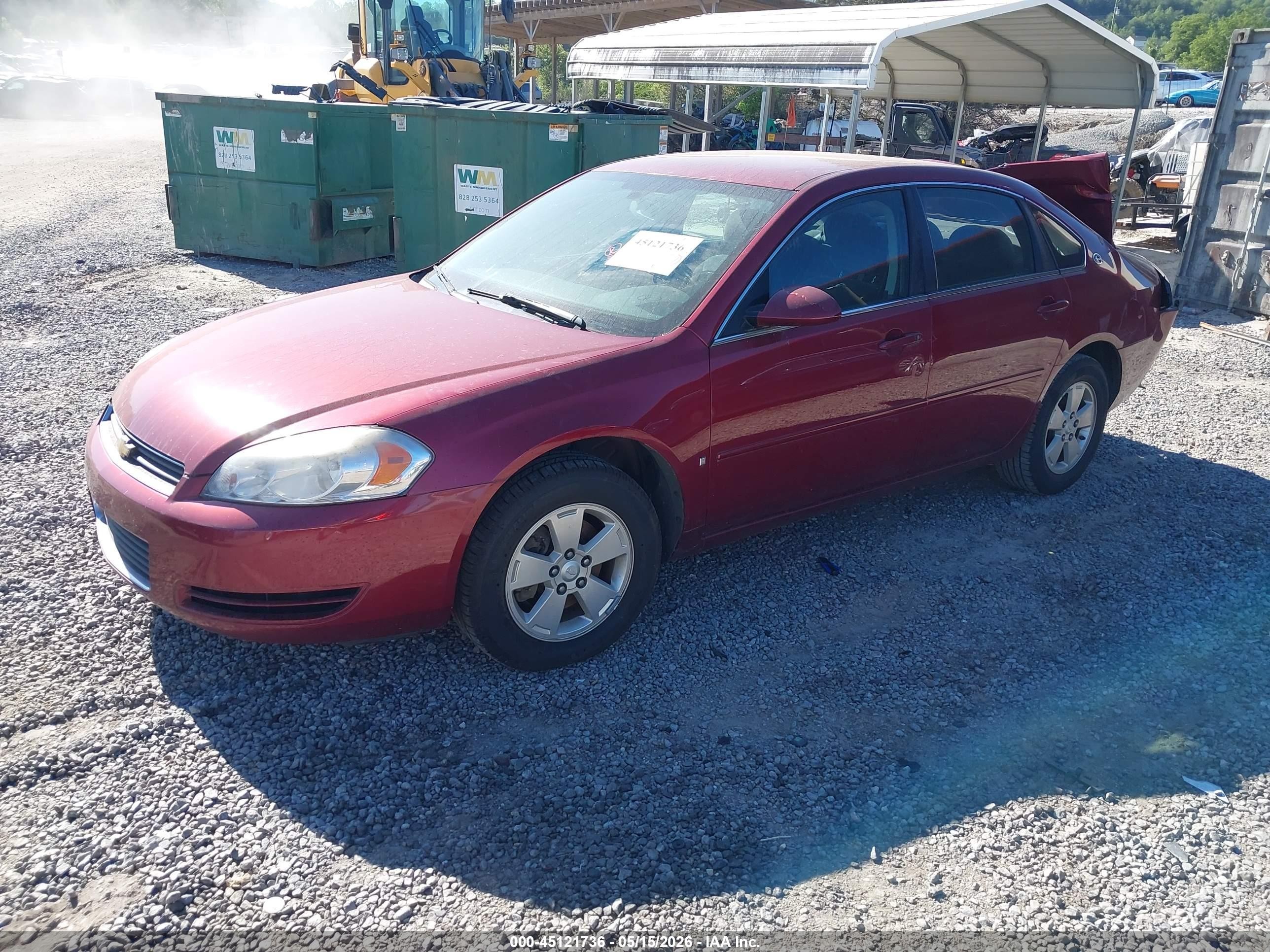 2007 Chevrolet Impala Lt Red vin: 2G1WT58K779257797
