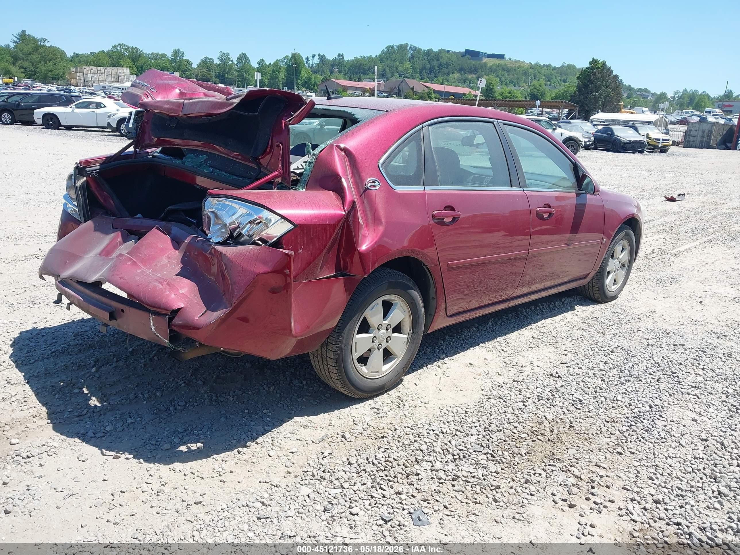 2007 Chevrolet Impala Lt Red vin: 2G1WT58K779257797