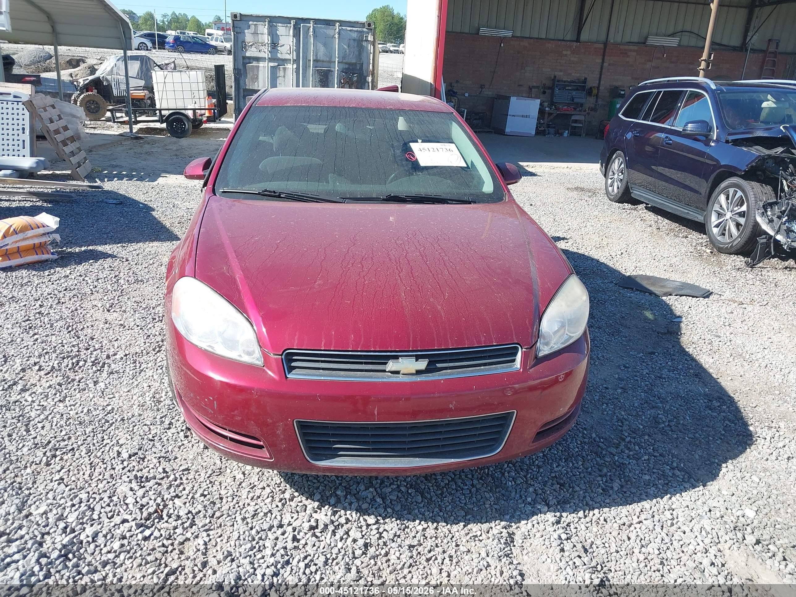 2007 Chevrolet Impala Lt Red vin: 2G1WT58K779257797