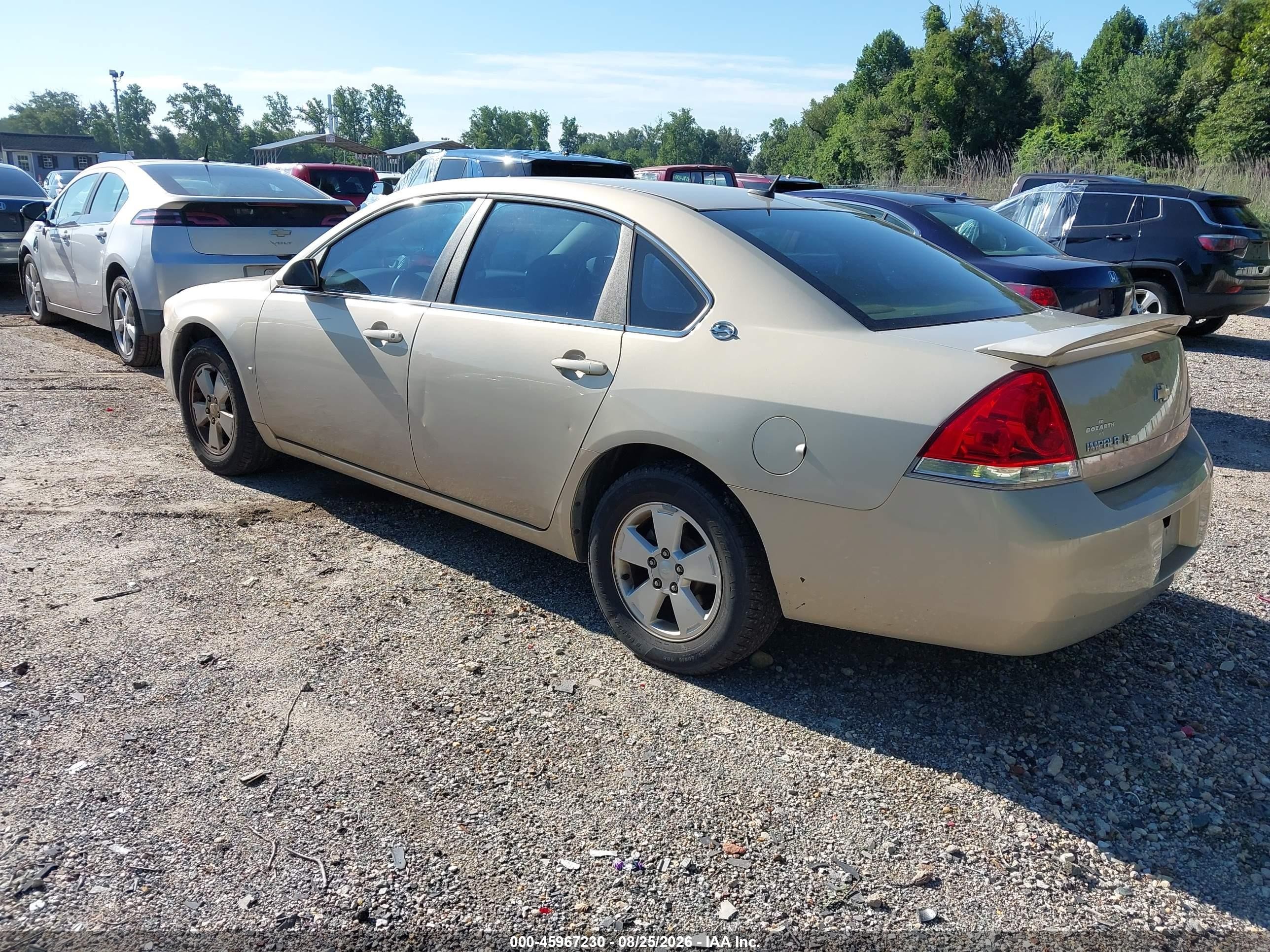 2008 Chevrolet Impala Lt Champagne vin: 2G1WT58K781329436