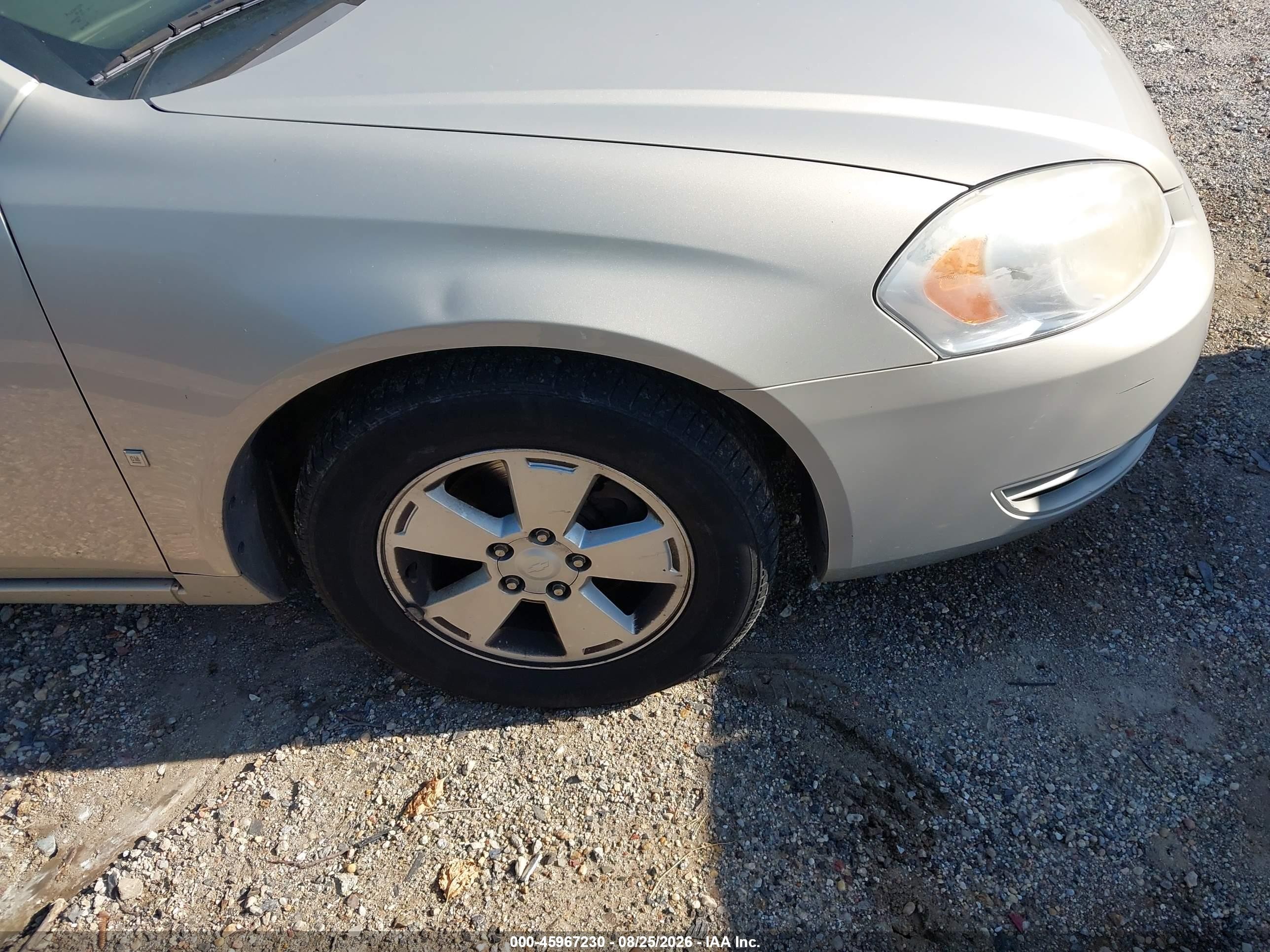 2008 Chevrolet Impala Lt Champagne vin: 2G1WT58K781329436