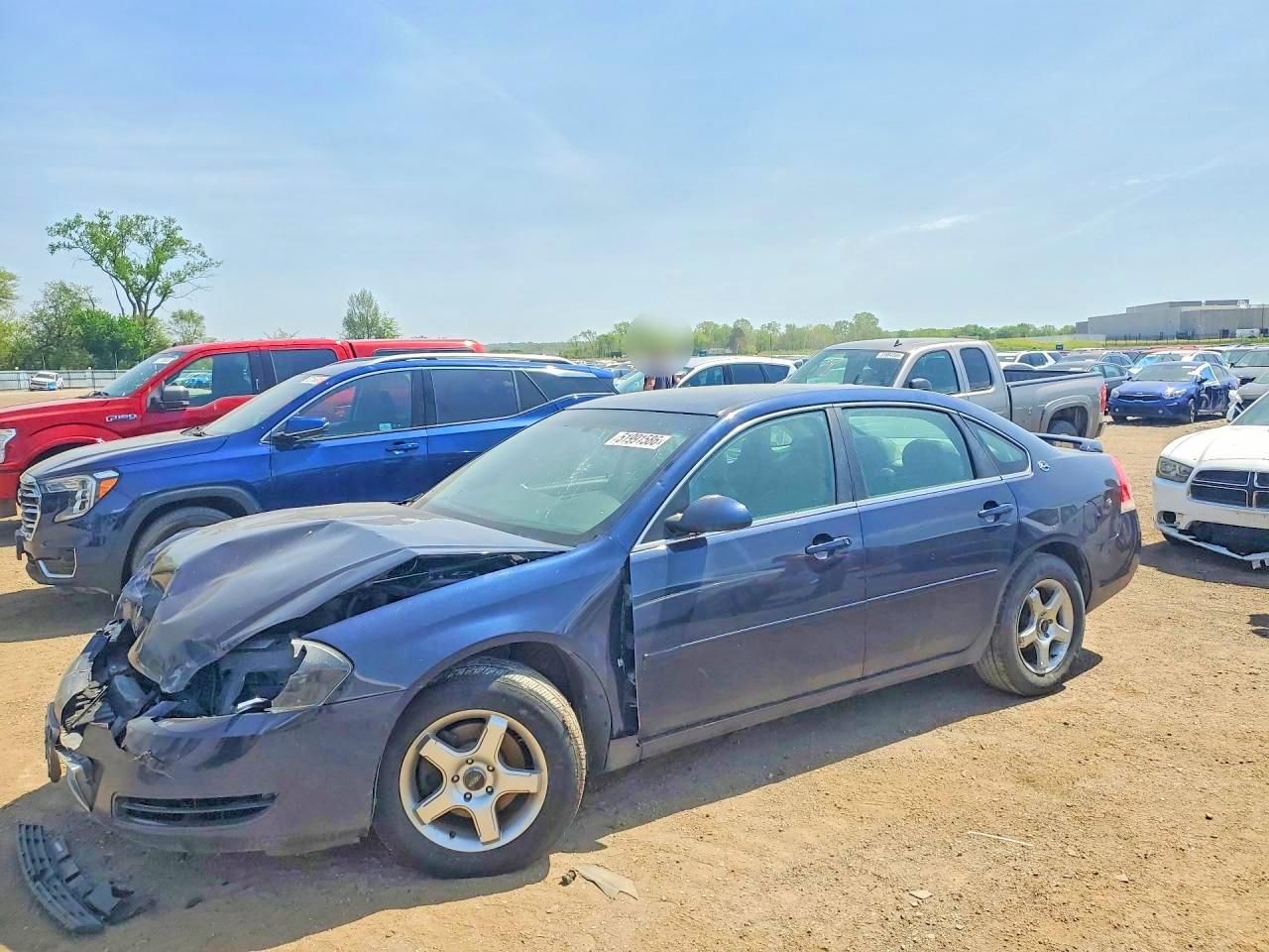 2008 Chevrolet Impala Lt Blue vin: 2G1WT58K789223909