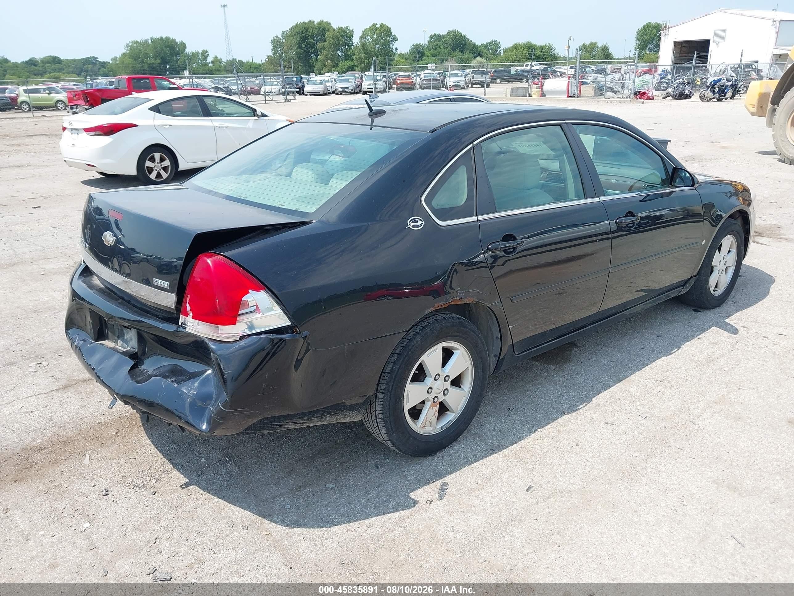 2007 Chevrolet Impala 3.5l Lt Черный vin: 2G1WT58K879245433