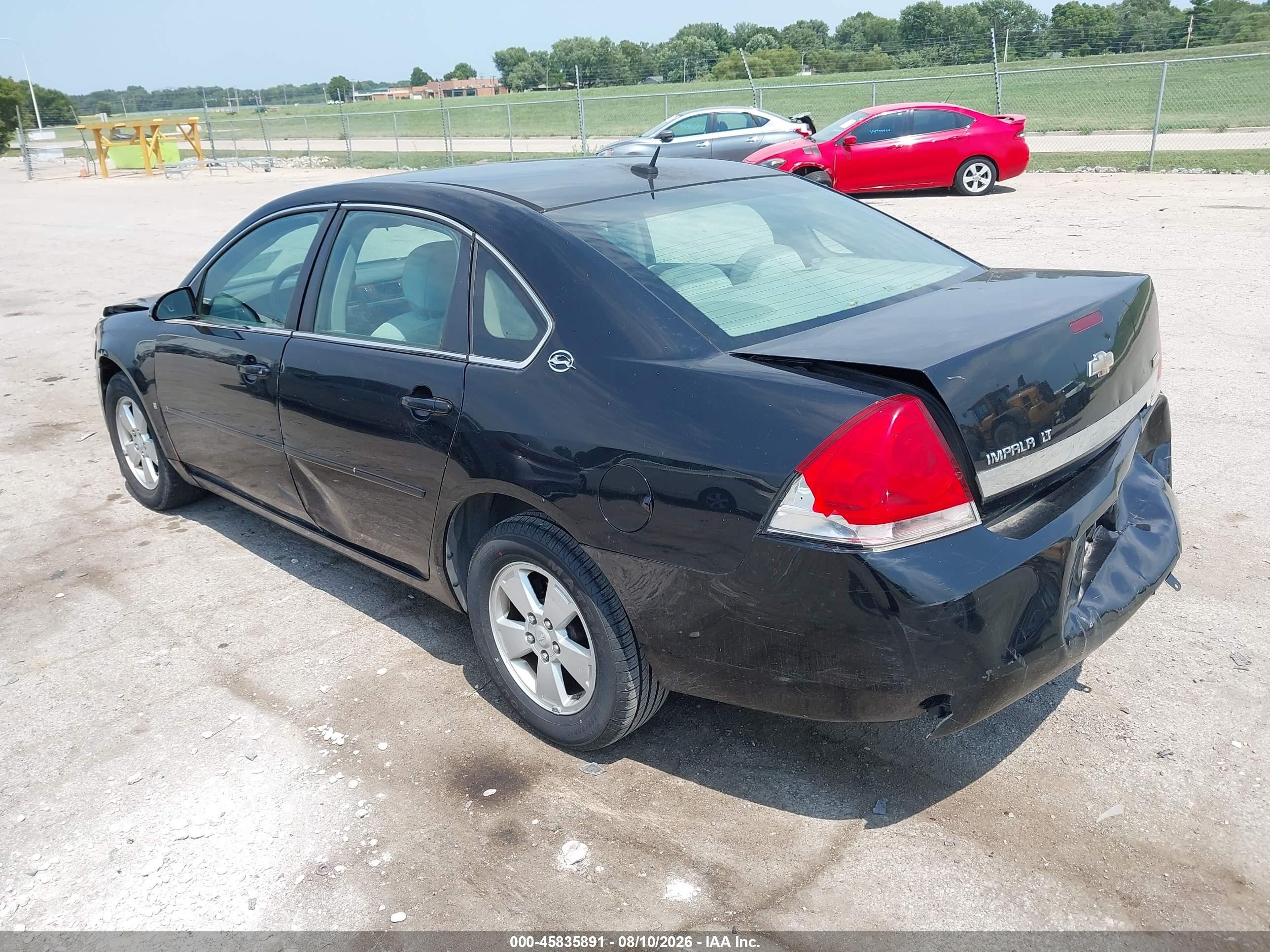 2007 Chevrolet Impala 3.5l Lt Черный vin: 2G1WT58K879245433