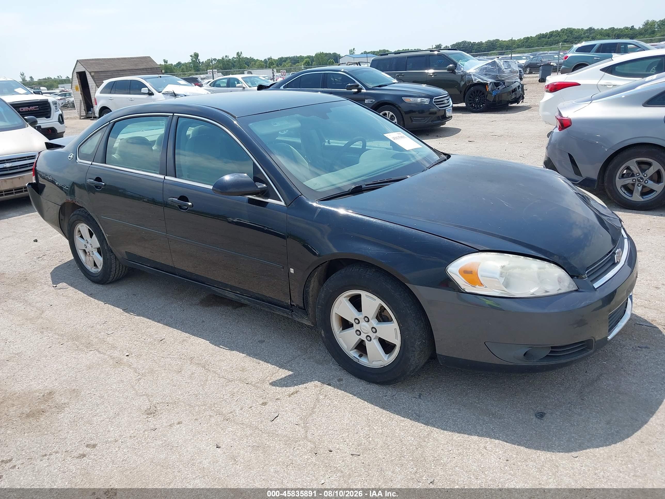 2007 Chevrolet Impala 3.5l Lt Черный vin: 2G1WT58K879245433