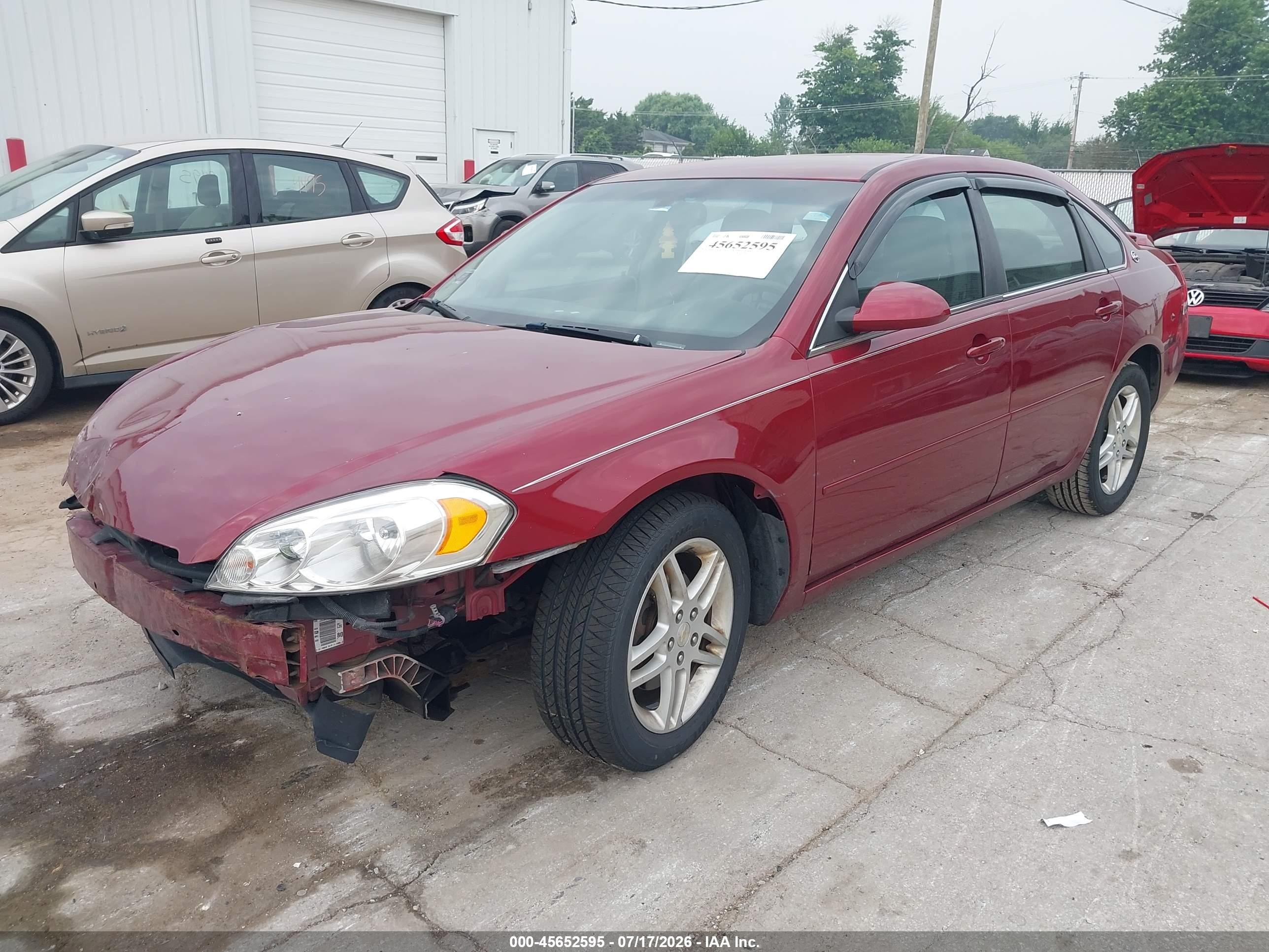 2008 Chevrolet Impala Lt Red vin: 2G1WT58K881245027