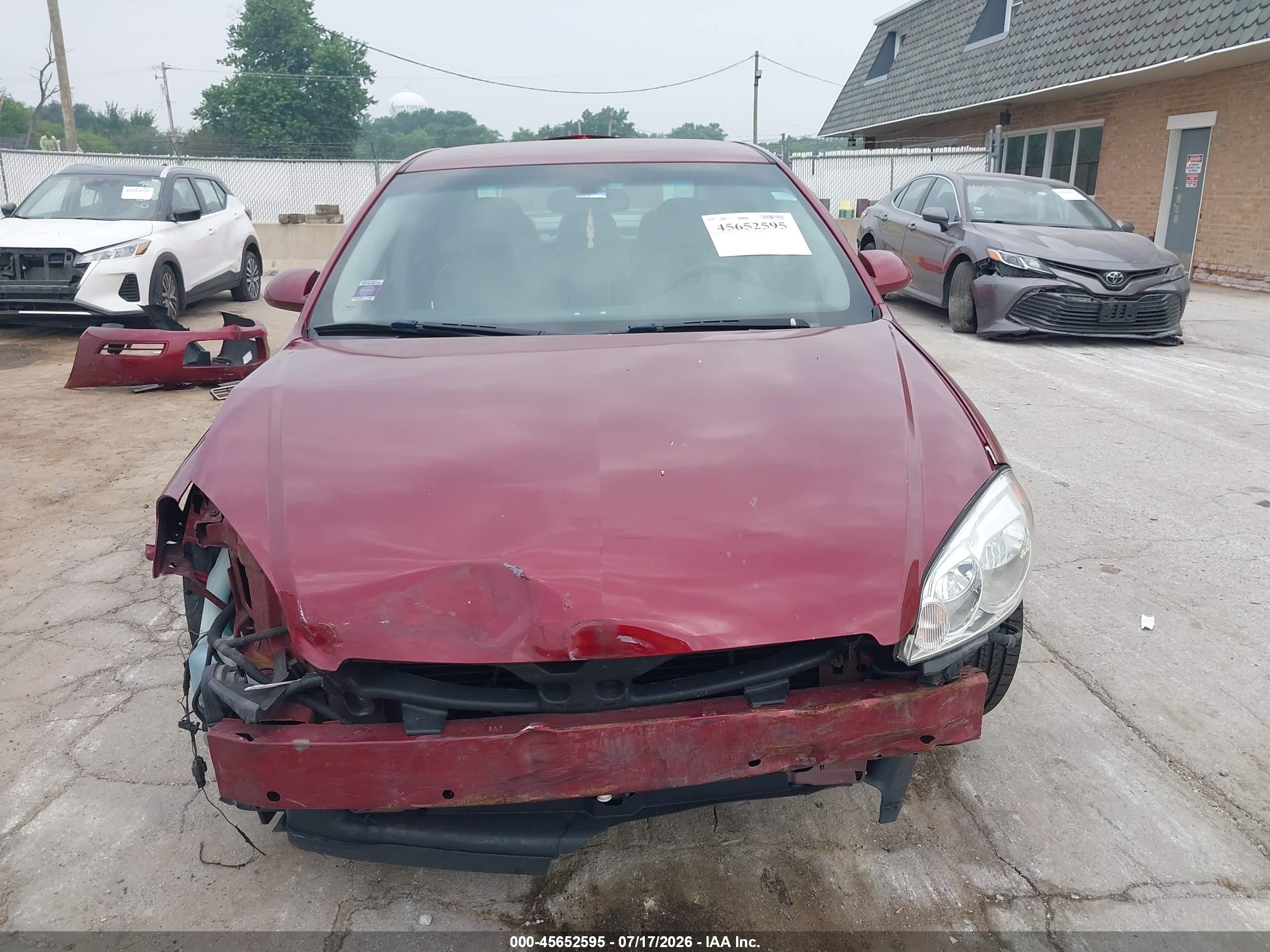 2008 Chevrolet Impala Lt Red vin: 2G1WT58K881245027