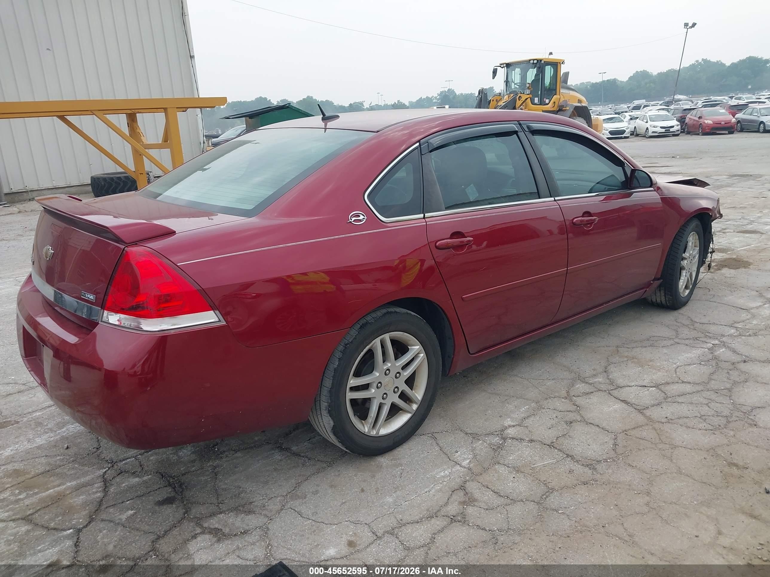 2008 Chevrolet Impala Lt Red vin: 2G1WT58K881245027