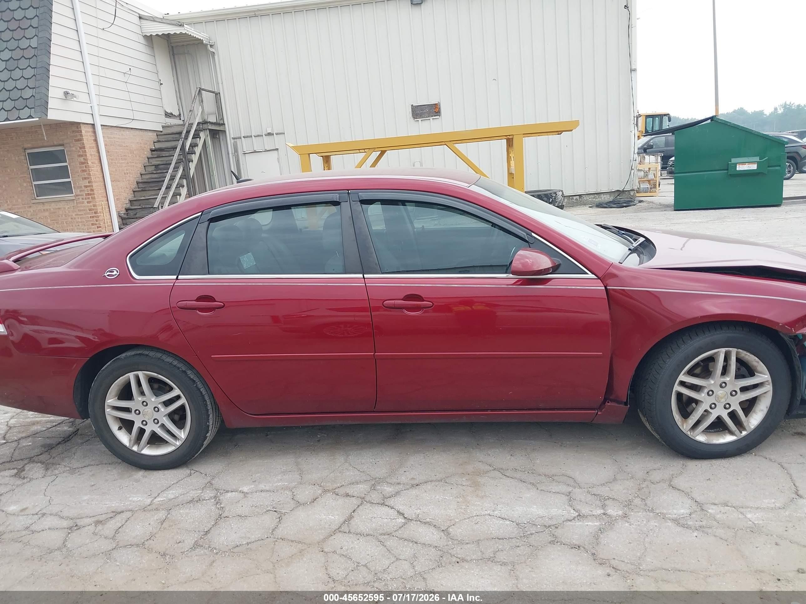2008 Chevrolet Impala Lt Red vin: 2G1WT58K881245027