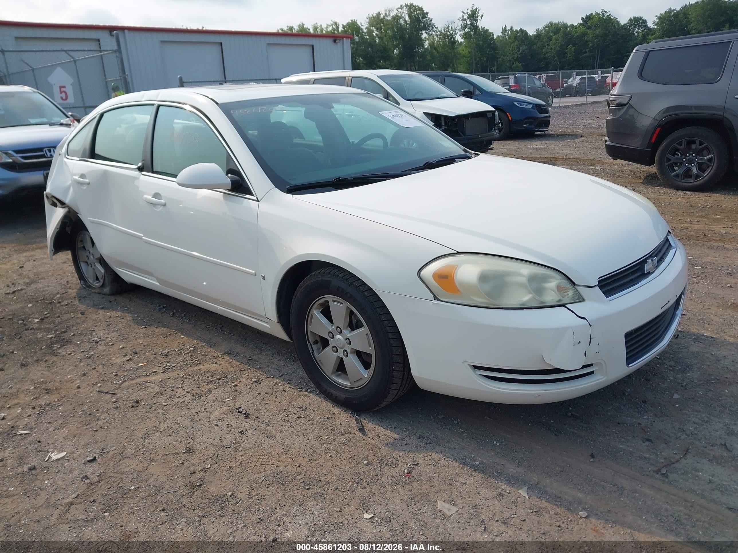 2008 Chevrolet Impala Lt White vin: 2G1WT58K889174333