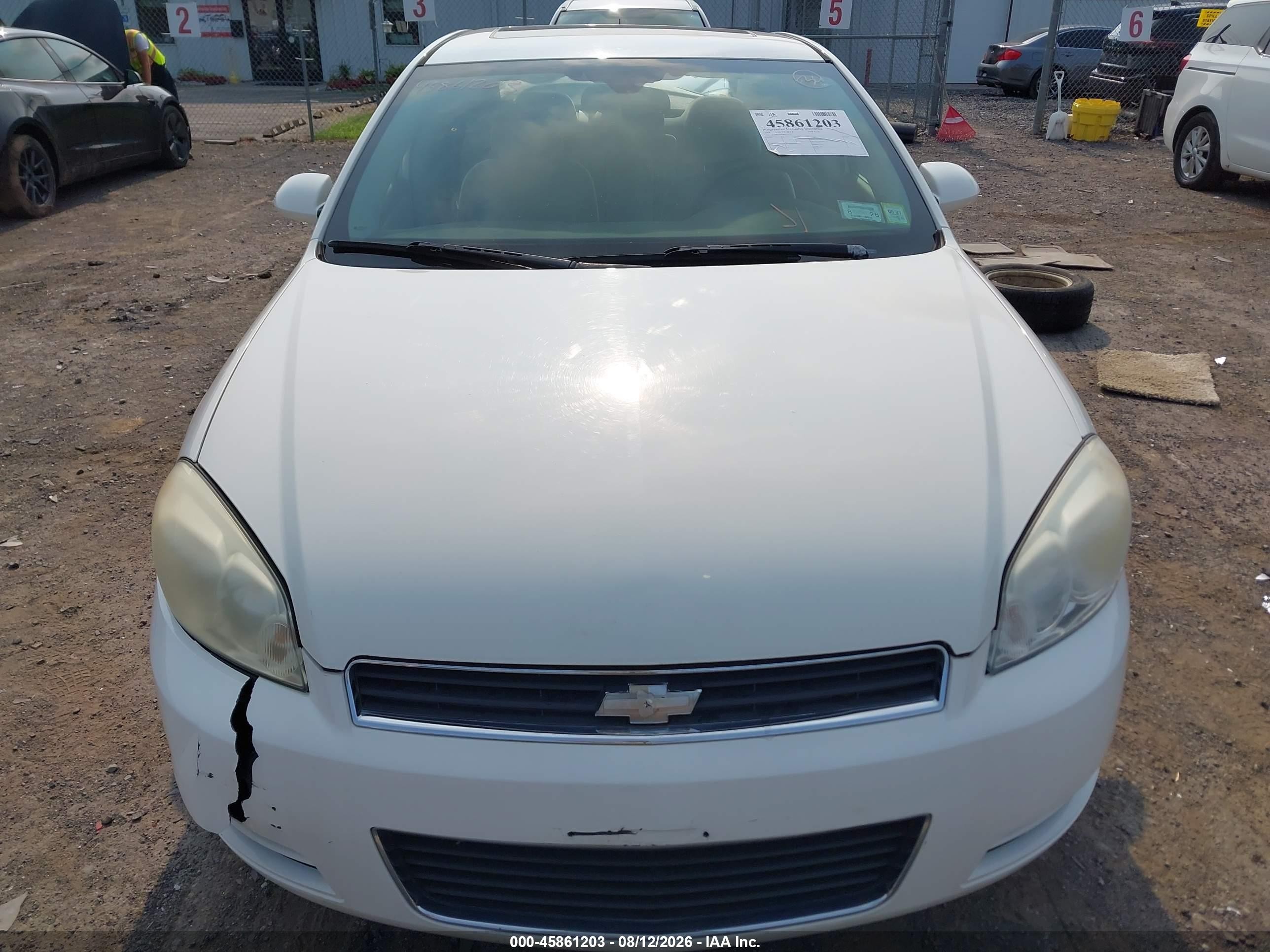 2008 Chevrolet Impala Lt White vin: 2G1WT58K889174333