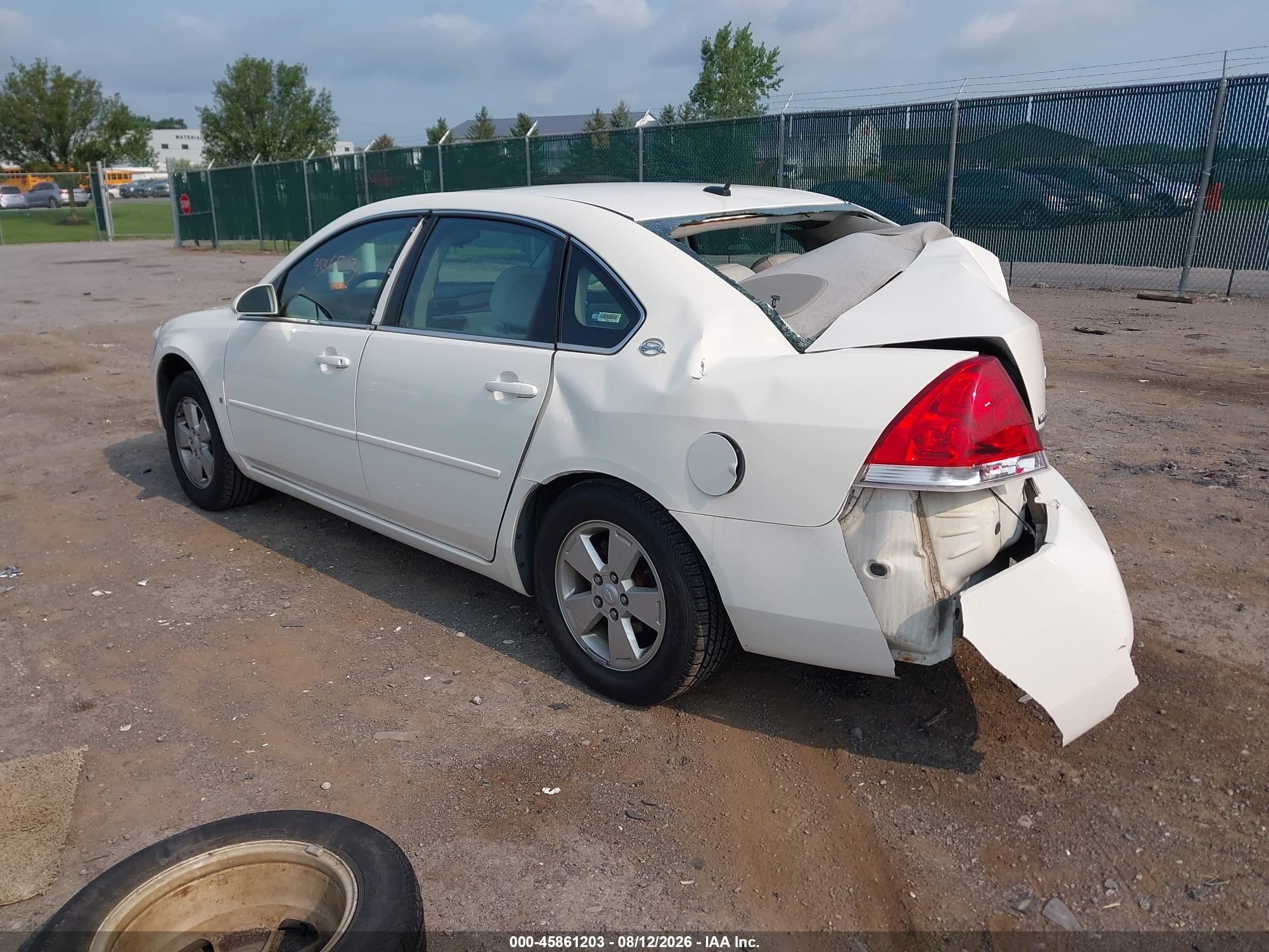 2008 Chevrolet Impala Lt White vin: 2G1WT58K889174333