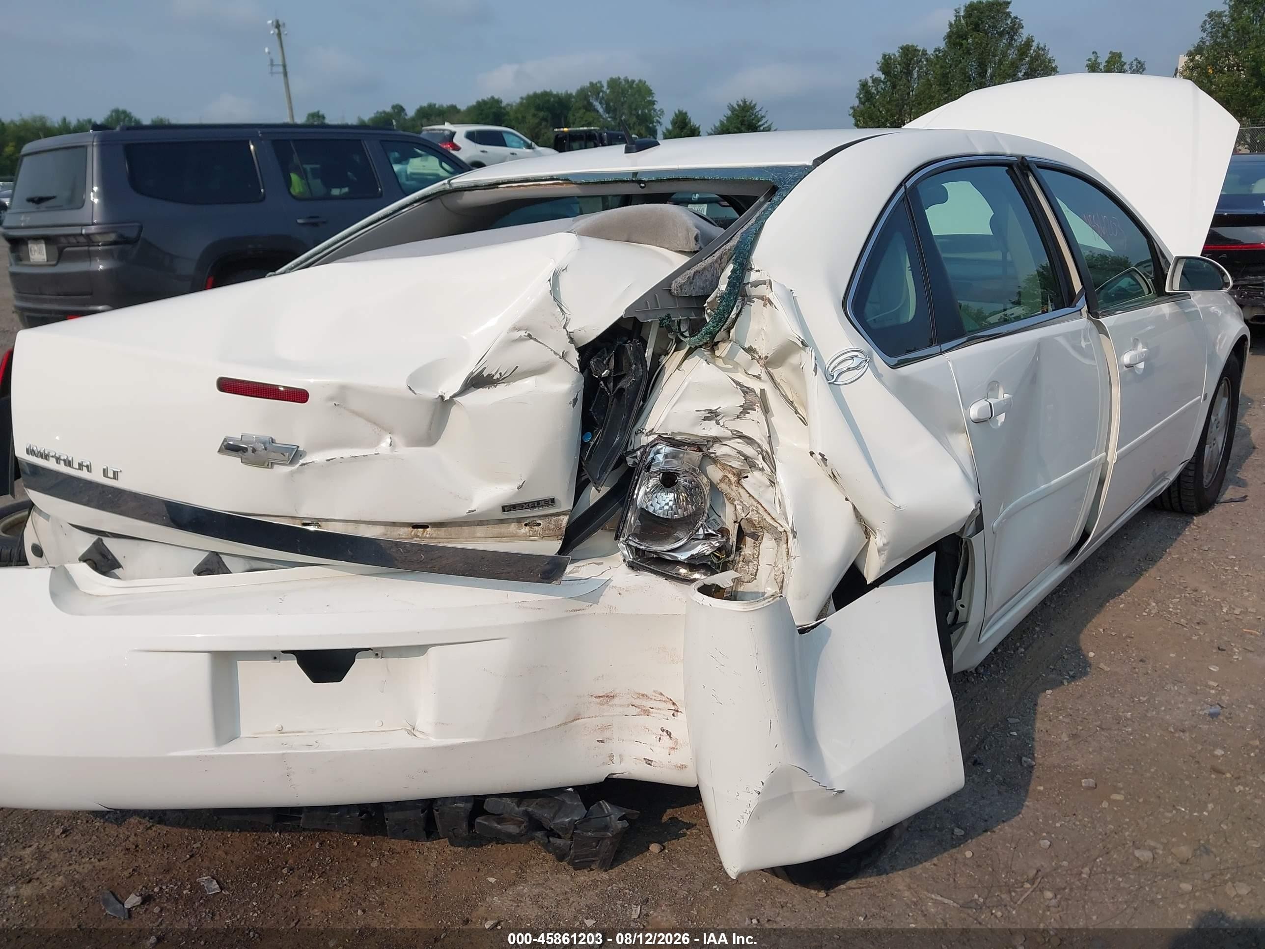2008 Chevrolet Impala Lt White vin: 2G1WT58K889174333