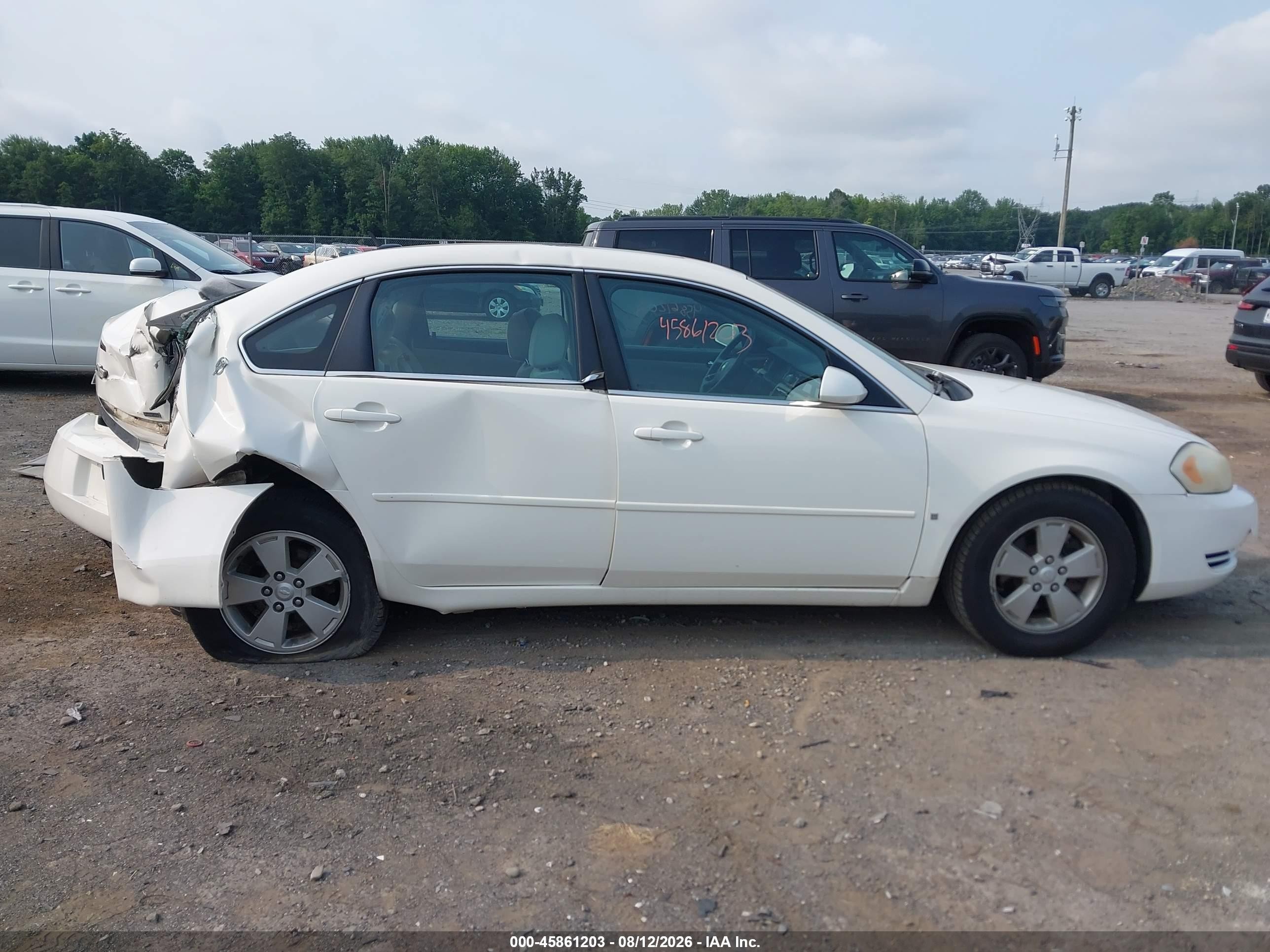 2008 Chevrolet Impala Lt White vin: 2G1WT58K889174333