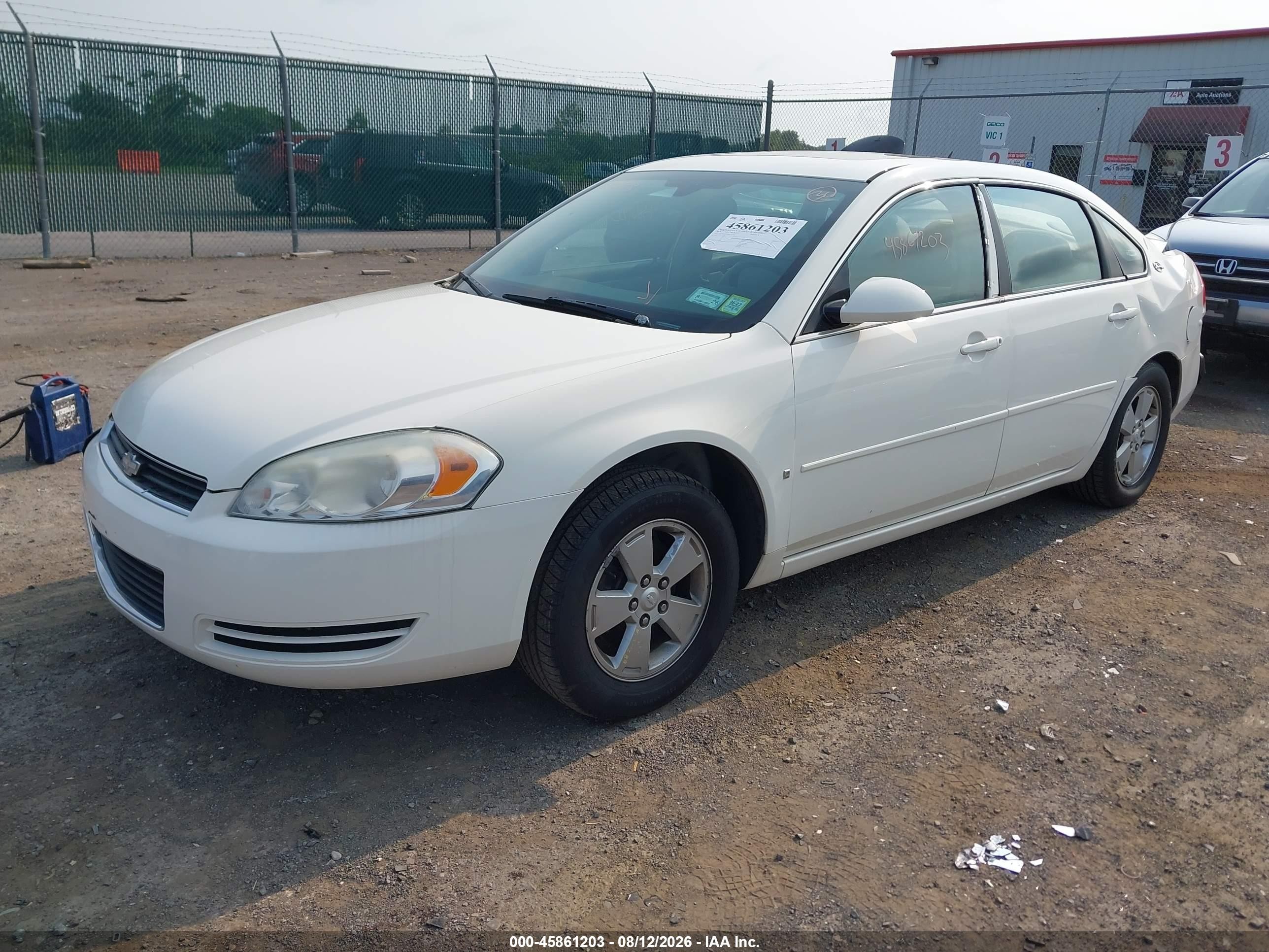 2008 Chevrolet Impala Lt White vin: 2G1WT58K889174333