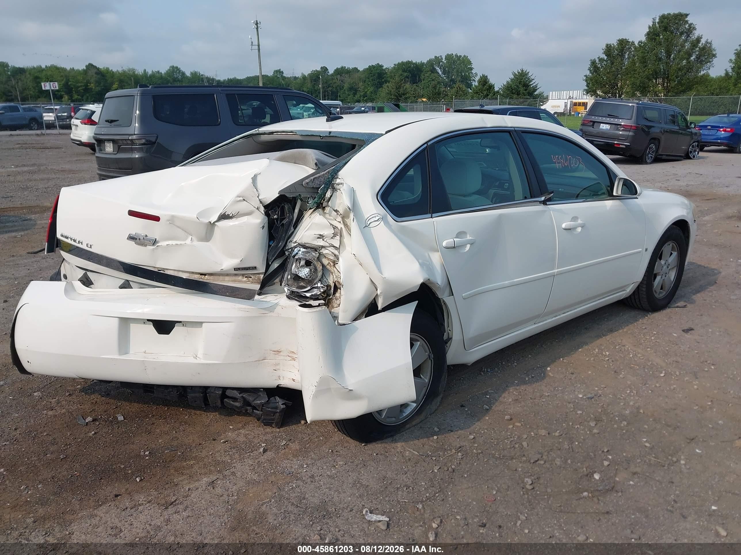 2008 Chevrolet Impala Lt White vin: 2G1WT58K889174333
