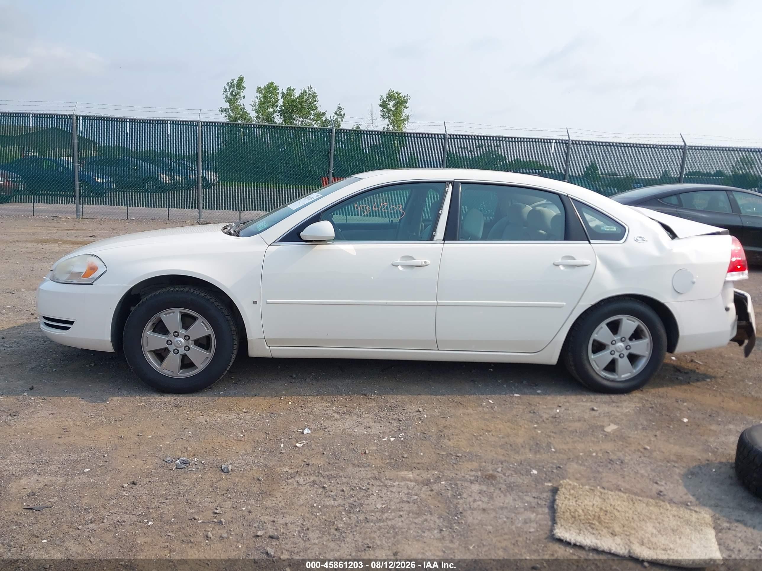 2008 Chevrolet Impala Lt White vin: 2G1WT58K889174333