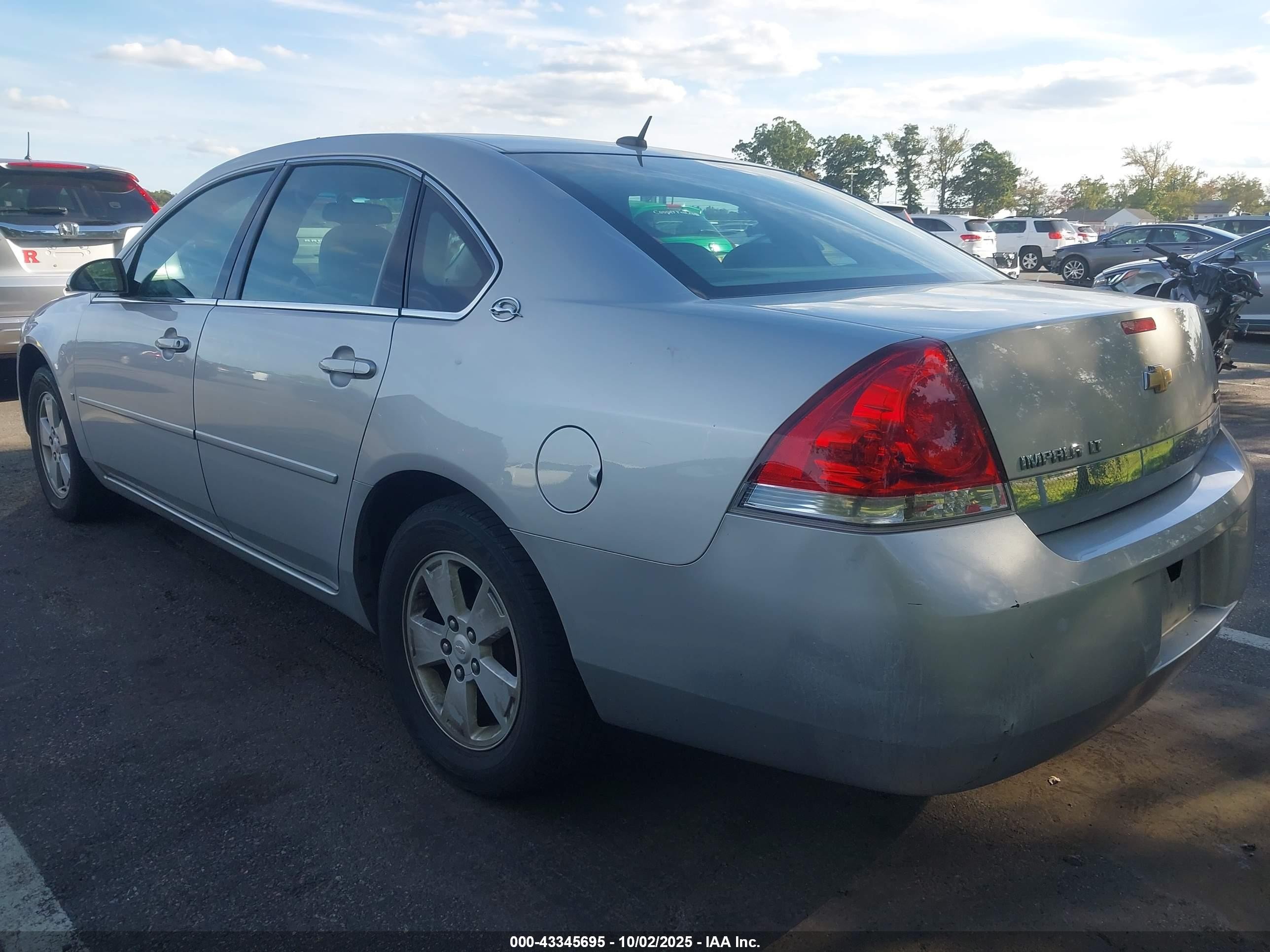 2007 Chevrolet Impala Lt Серебряный vin: 2G1WT58K979105147