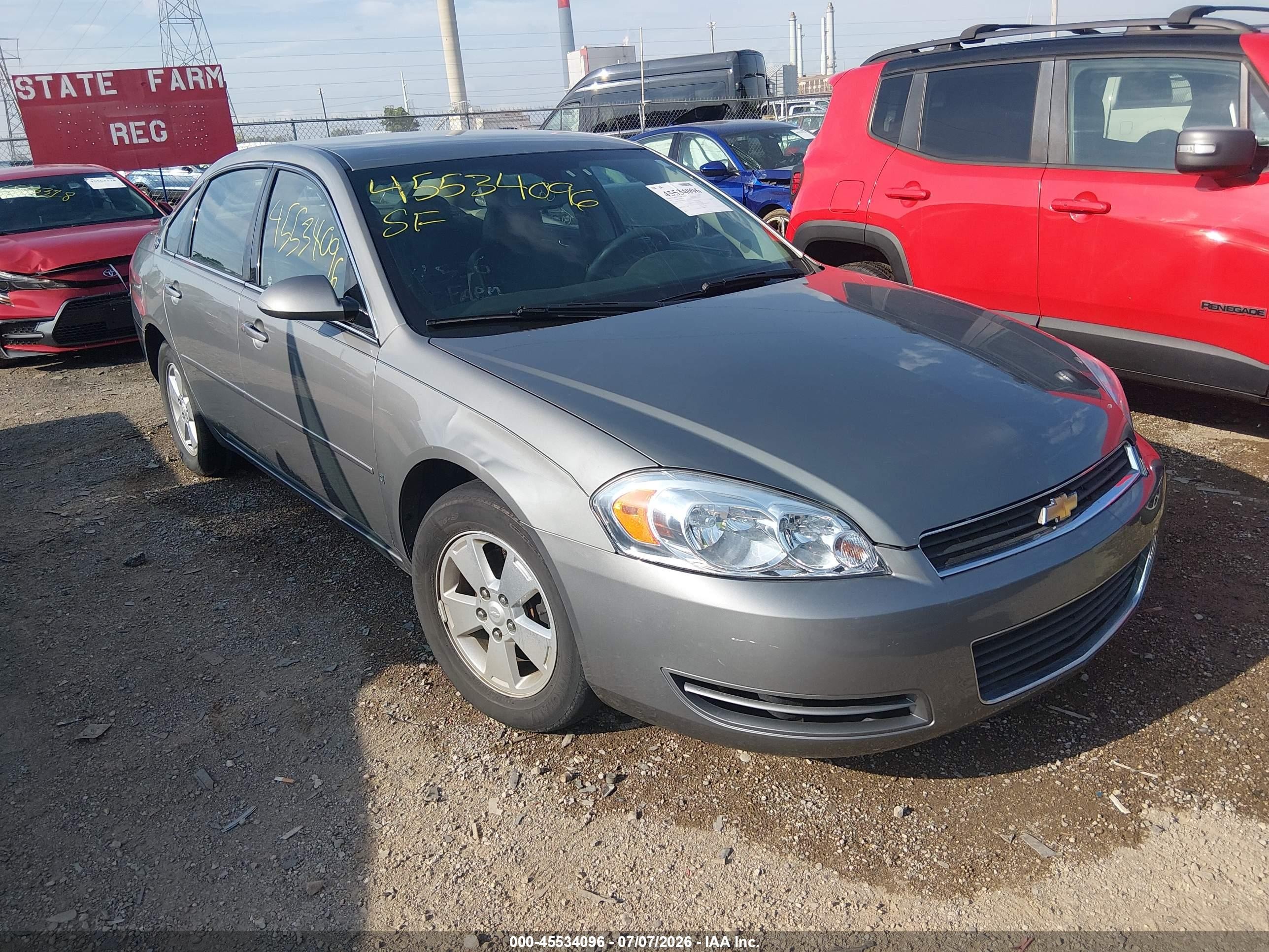 2007 Chevrolet Impala 3.5l Lt Gray vin: 2G1WT58K979406467