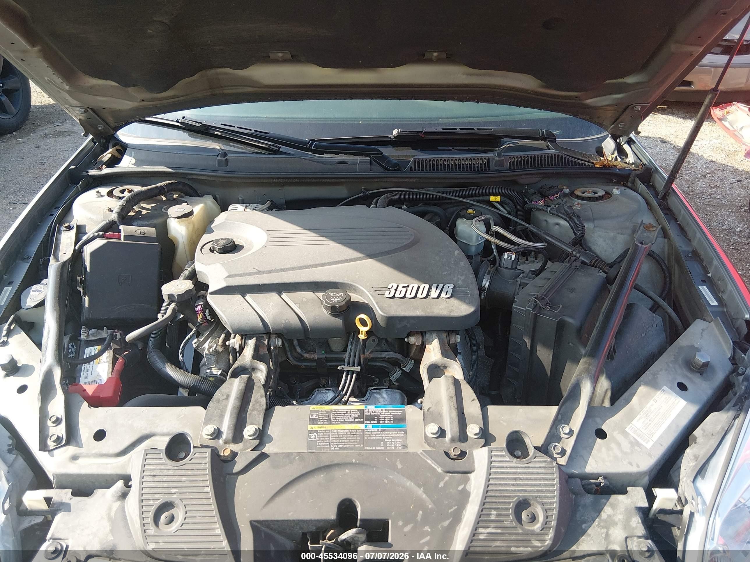 2007 Chevrolet Impala 3.5l Lt Gray vin: 2G1WT58K979406467