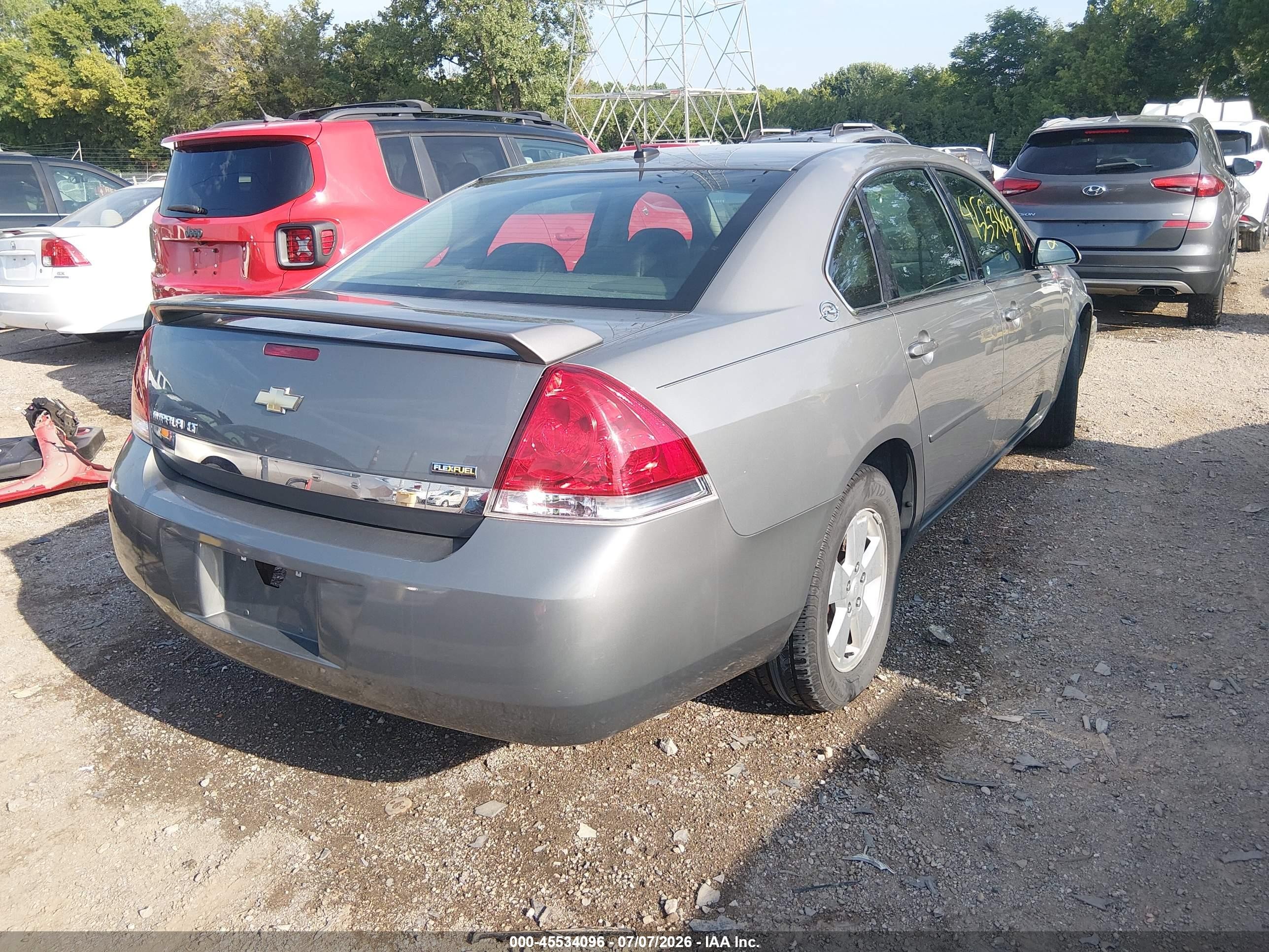 2007 Chevrolet Impala 3.5l Lt Gray vin: 2G1WT58K979406467