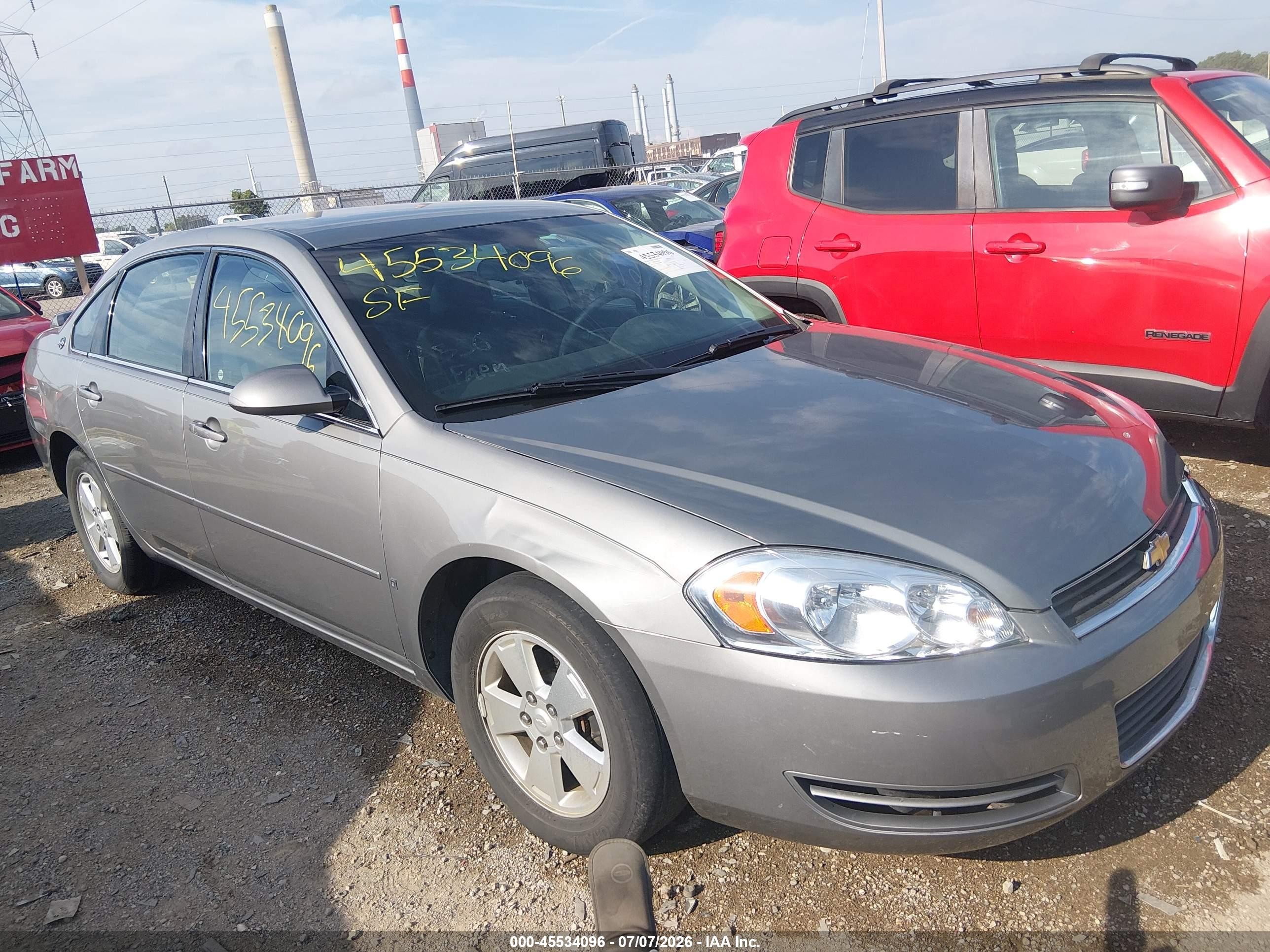 2007 Chevrolet Impala 3.5l Lt Gray vin: 2G1WT58K979406467