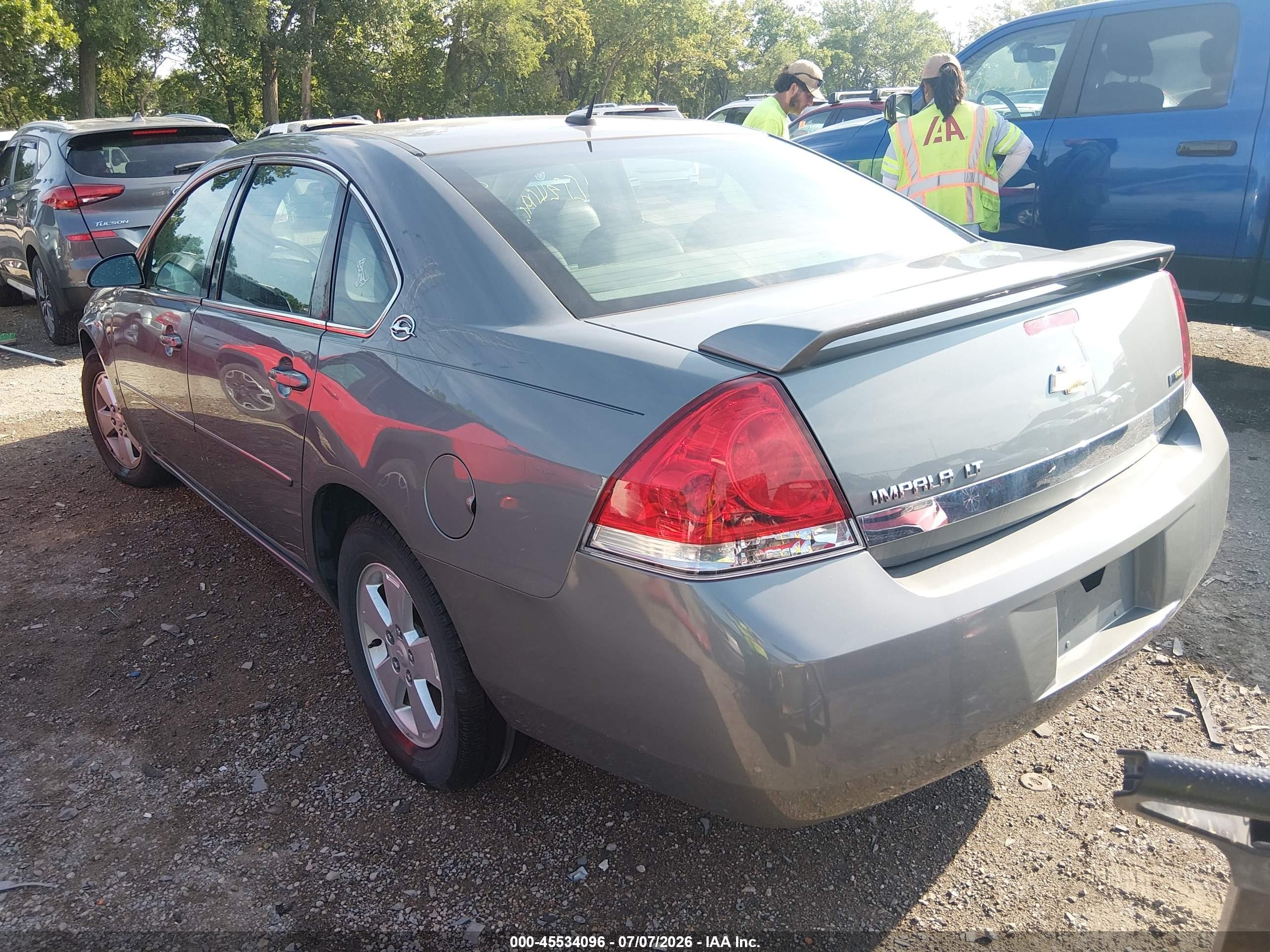 2007 Chevrolet Impala 3.5l Lt Gray vin: 2G1WT58K979406467