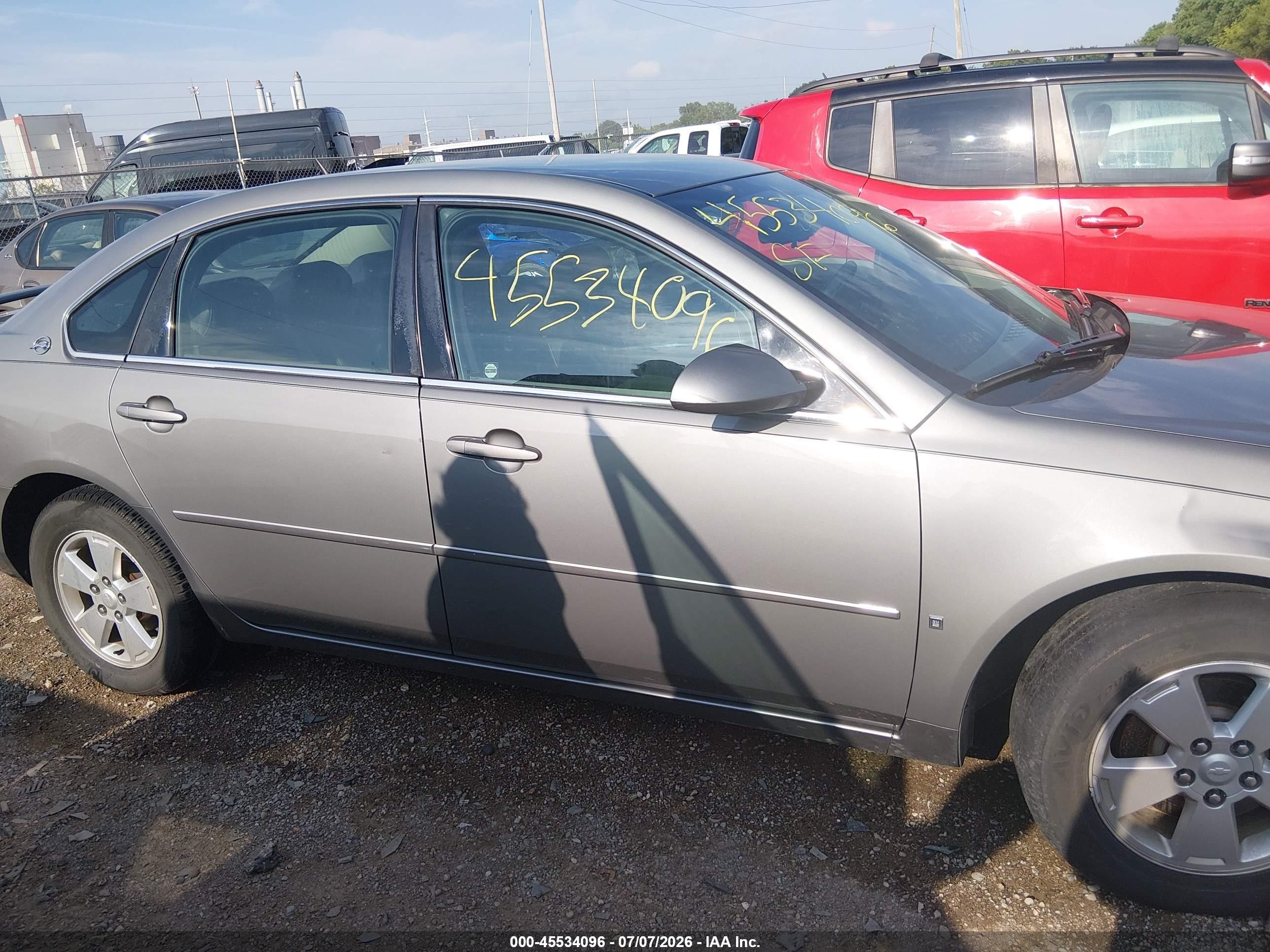 2007 Chevrolet Impala 3.5l Lt Gray vin: 2G1WT58K979406467