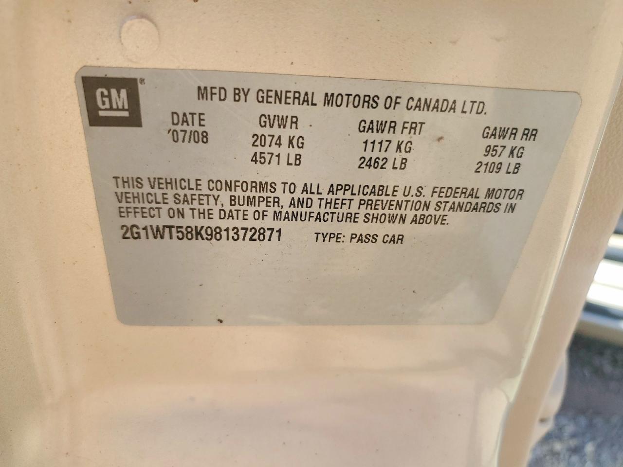 2008 Chevrolet Impala Lt Silver vin: 2G1WT58K981372871