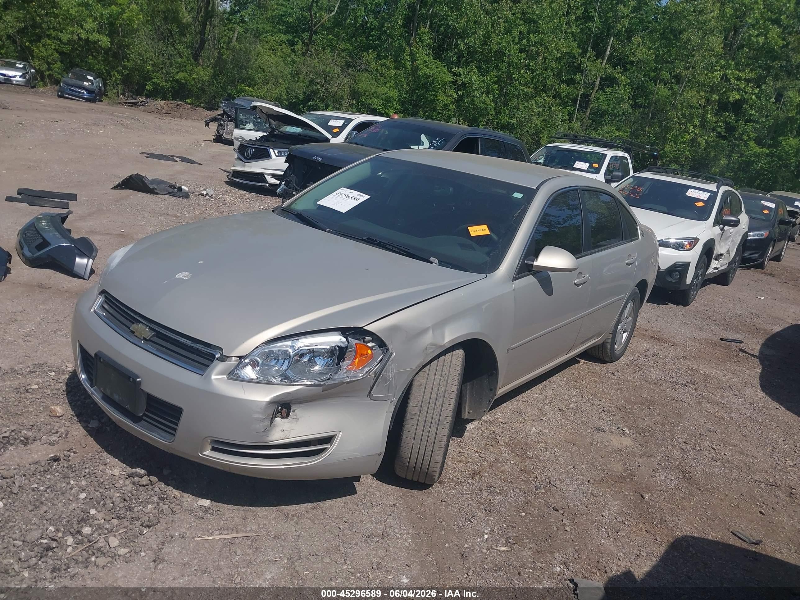 2008 Chevrolet Impala Lt Champagne vin: 2G1WT58K981376239