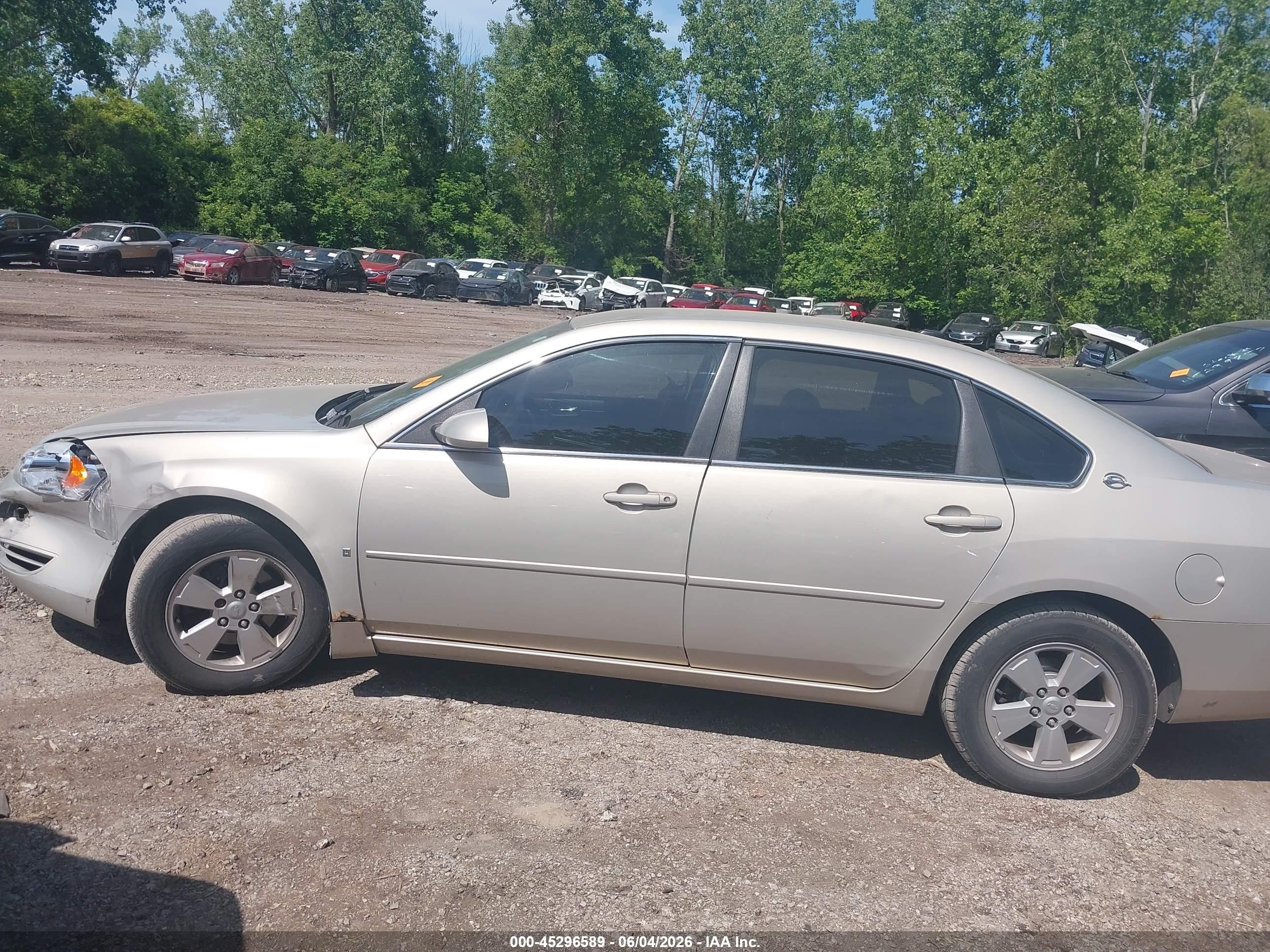 2008 Chevrolet Impala Lt Champagne vin: 2G1WT58K981376239